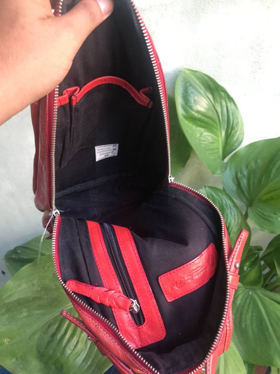 Leather LEATHER RED CROSBODY BAG Size ONE SIZE - 3 Thumbnail