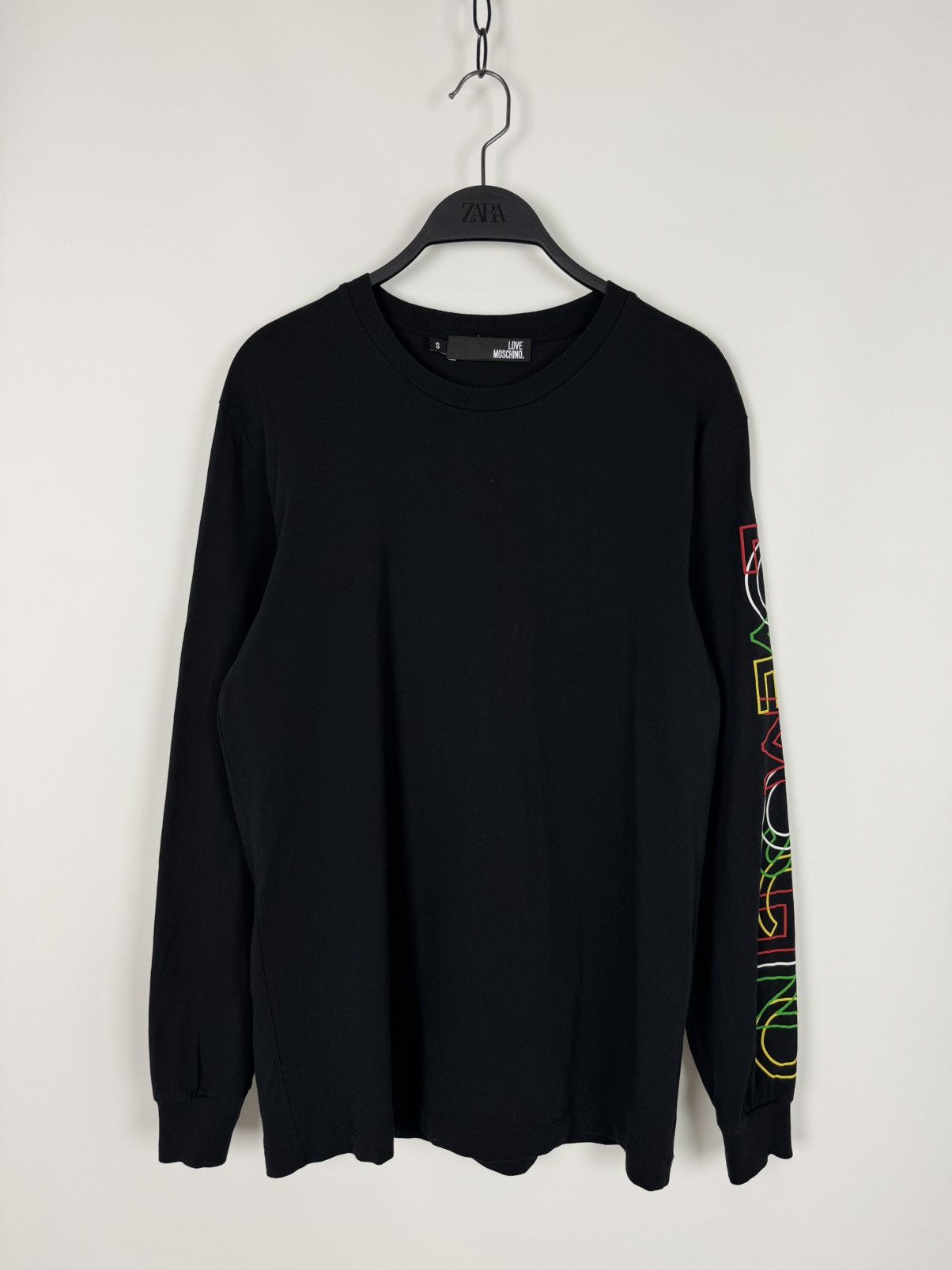 Moschino Love Moschino Rainbow Logo Long Sleeve T-Shirt Size US S / EU 44-46 / 1 - 1 Thumbnail