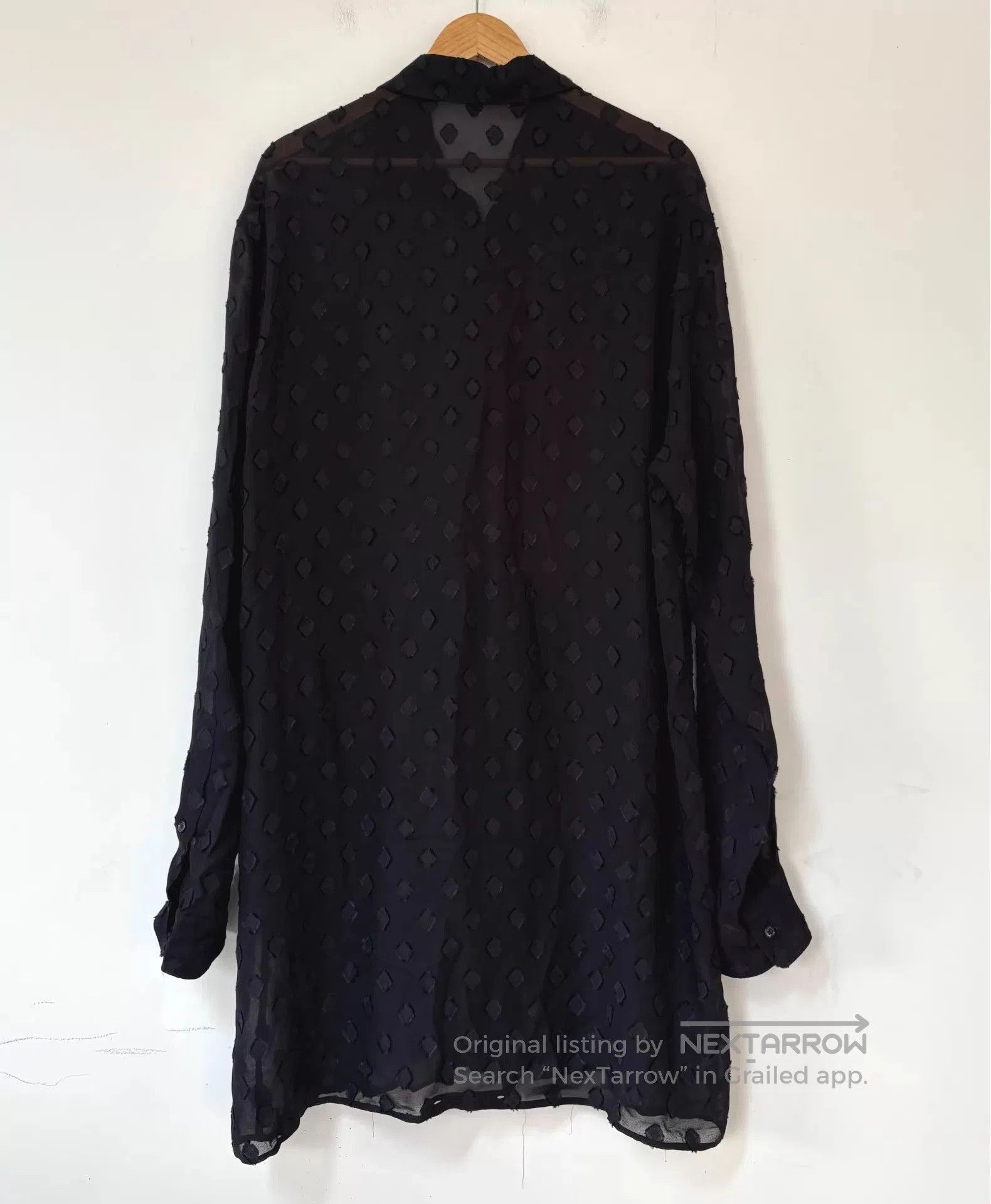 Ann Demeulemeester Black Patterned Long Sleeve Button. Size US M / EU 48-50 / 2 - 2 Thumbnail