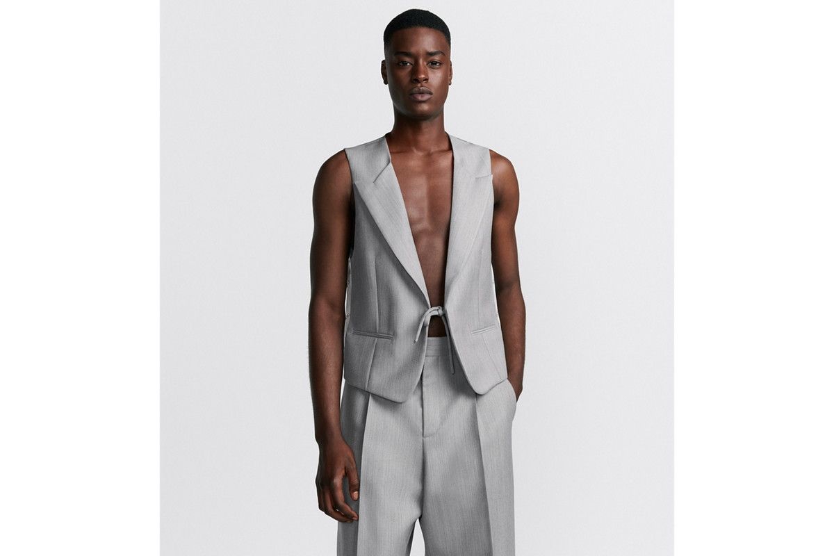 Dior o1bcso1str0226 Vest with Tied Bow in Grey Size US S / EU 44-46 / 1 - 4 Thumbnail