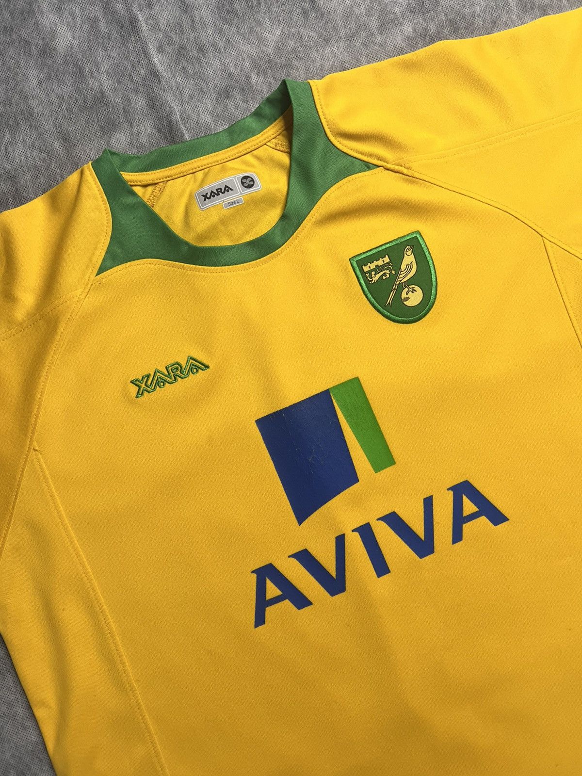 Other Xara Norwich 2010/2011 Home Kit Soccer Jersey Large Size US L / EU 52-54 / 3 - 9 Thumbnail