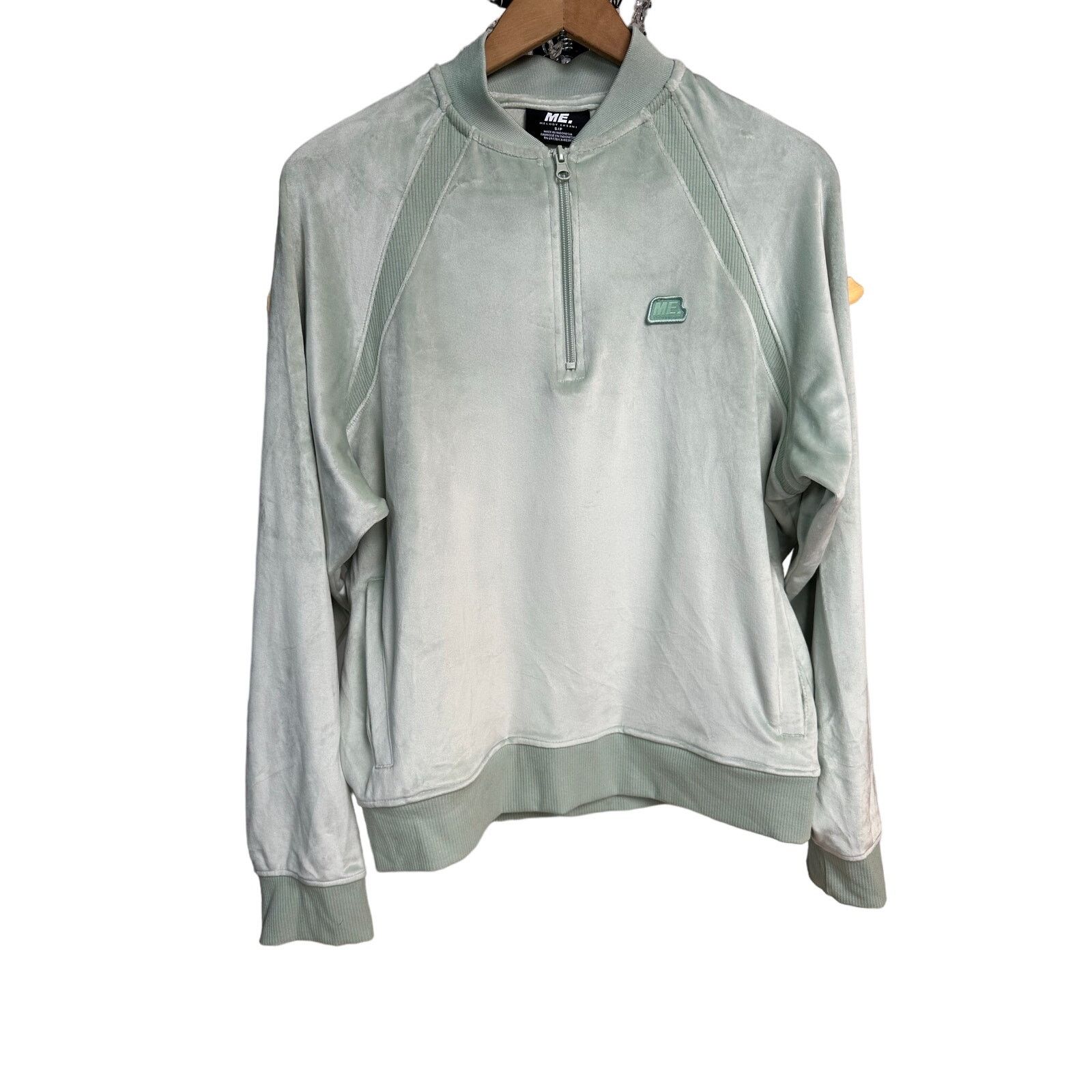 Foot Locker Melody Ehsani Mint Quarter Zip Velour Fleece - Size S Size S / US 4 / IT 40 - 1 Thumbnail