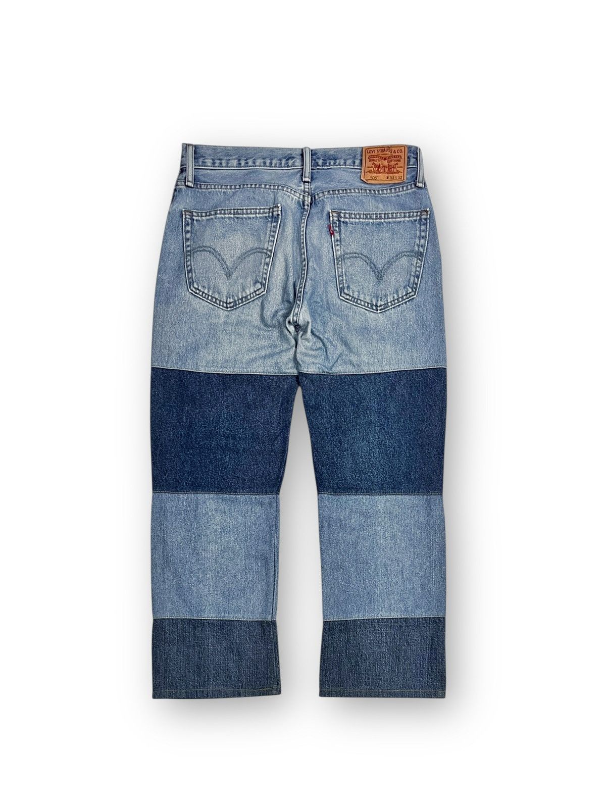 Levi's 2010 Levi's 505 Two Tone Patchwork Denim Pants Size US 32 / EU 48 - 1 Thumbnail