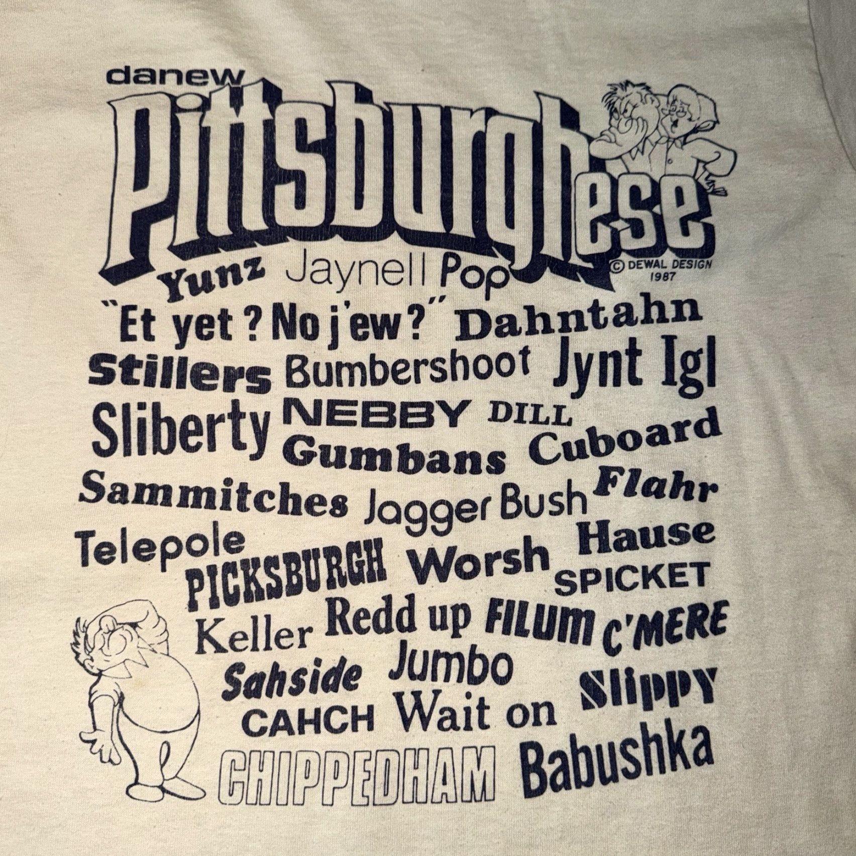Vintage VINTAGE Pittsburghese T Shirt Slang Graphic Tee Size Medium Pittsburgh Yinz Pop Mens Graphic Tee Size US M / EU 48-50 / 2 - 2 Thumbnail