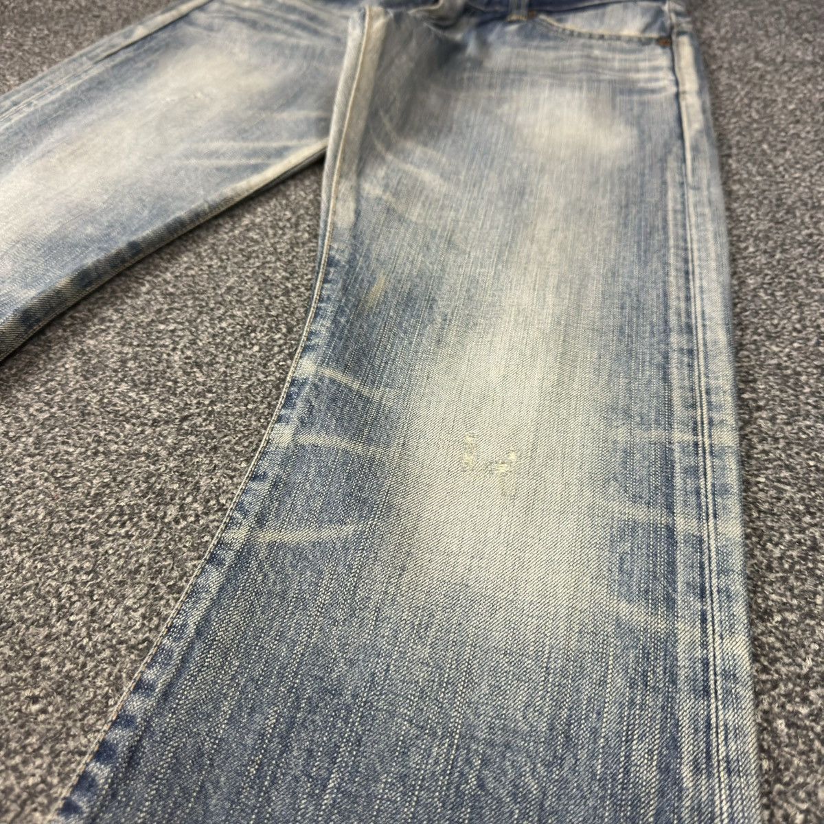 If Six Was Nine 🔥🇯🇵 Vintage 90s Flared Edwin Damage 13oz 503 Denim Jeans Size US 30 / EU 46 - 6 Thumbnail