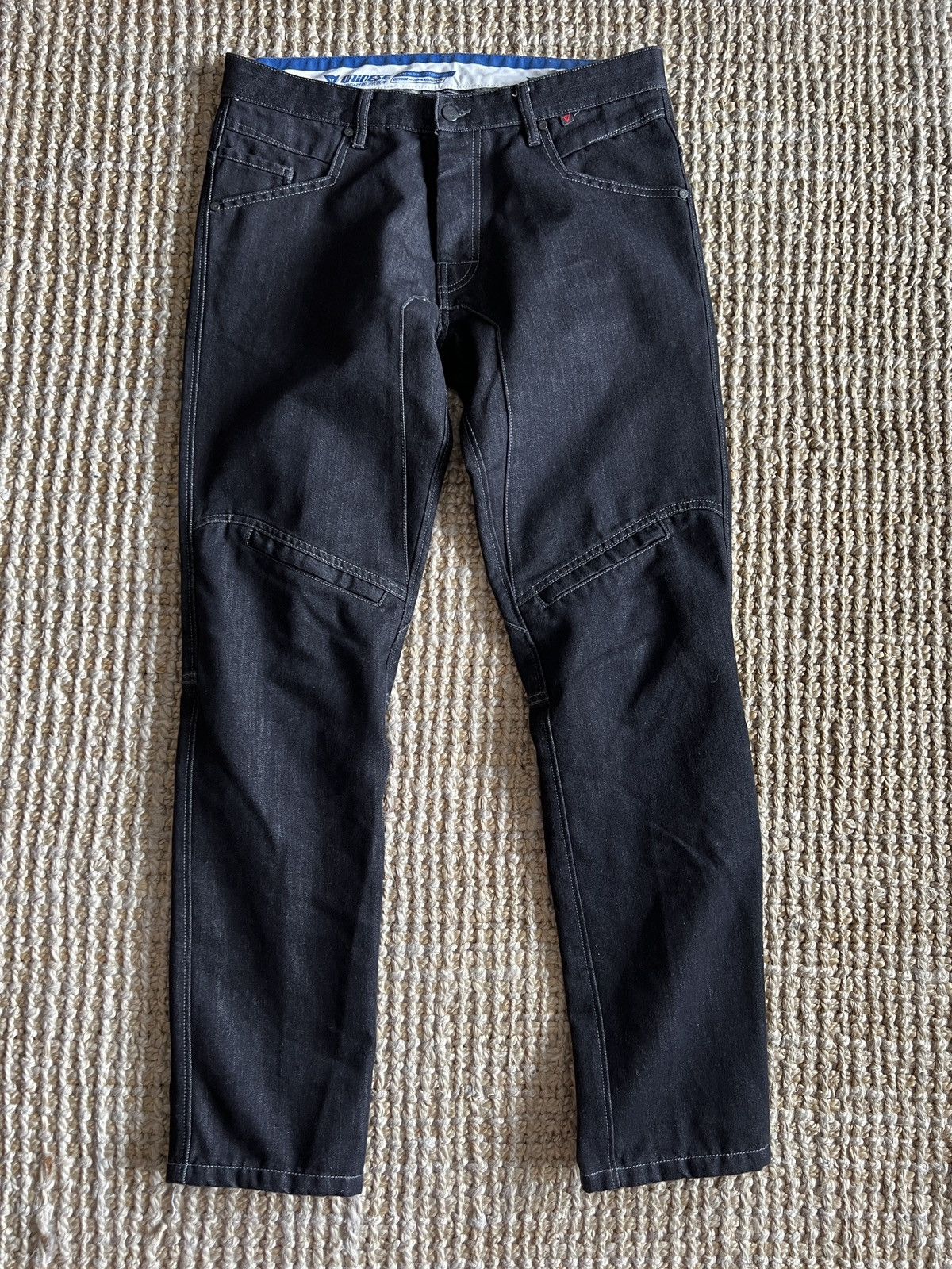 Dainese × Vintage Dainese Black Denim Motorcycle Jeans Pants Vintage Size US 33 - 1 Thumbnail