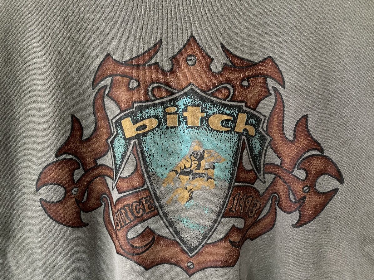 Hook-Ups 🔥1990s BITCH skateboard tribal logo sweashirt Size US L / EU 52-54 / 3 - 4 Thumbnail