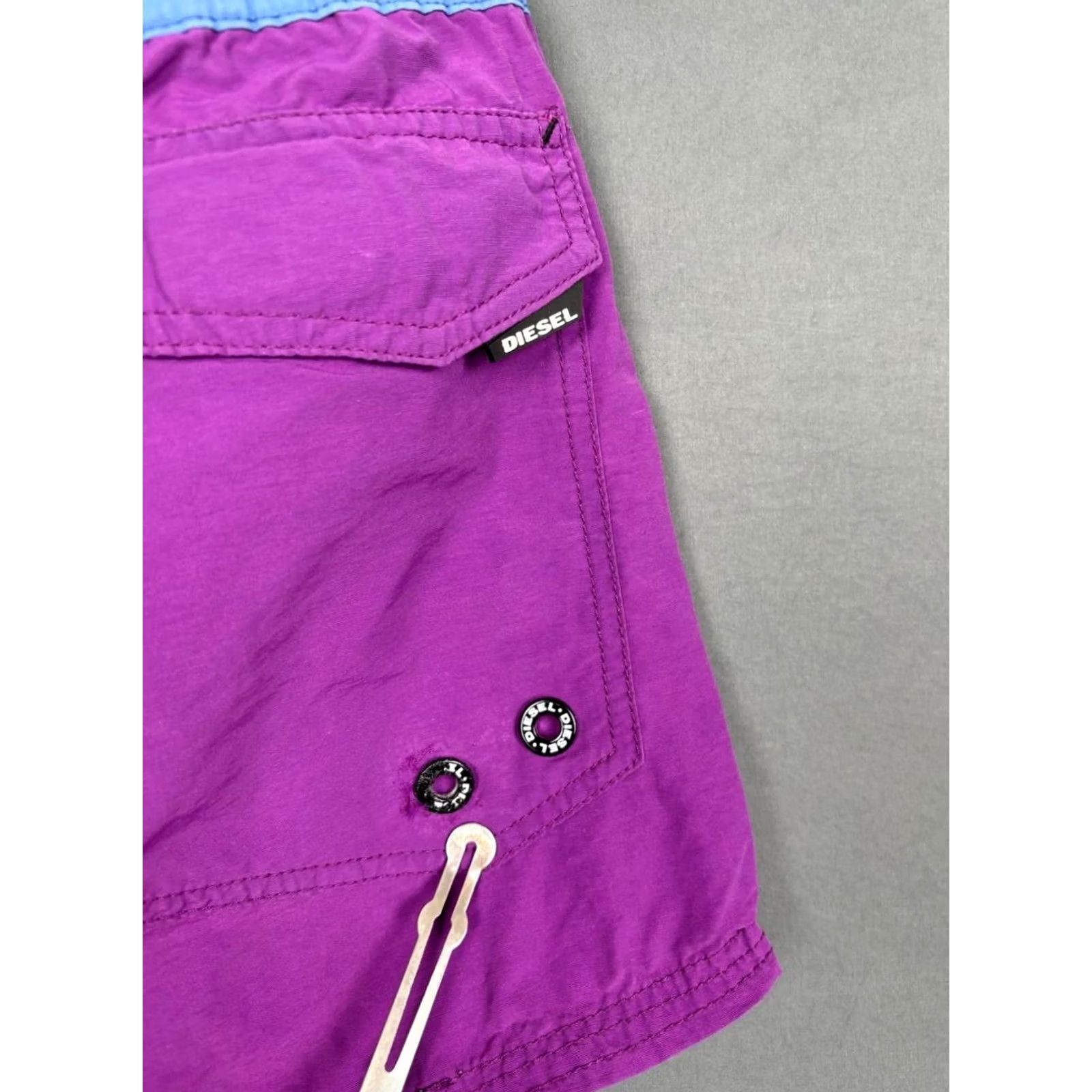 Diesel Diesel Shorts Womens M Purple Cotton Stretch Drawstring Beach Casual Modern Classic Womens Size 32" / US 10 / IT 46 - 4 Thumbnail