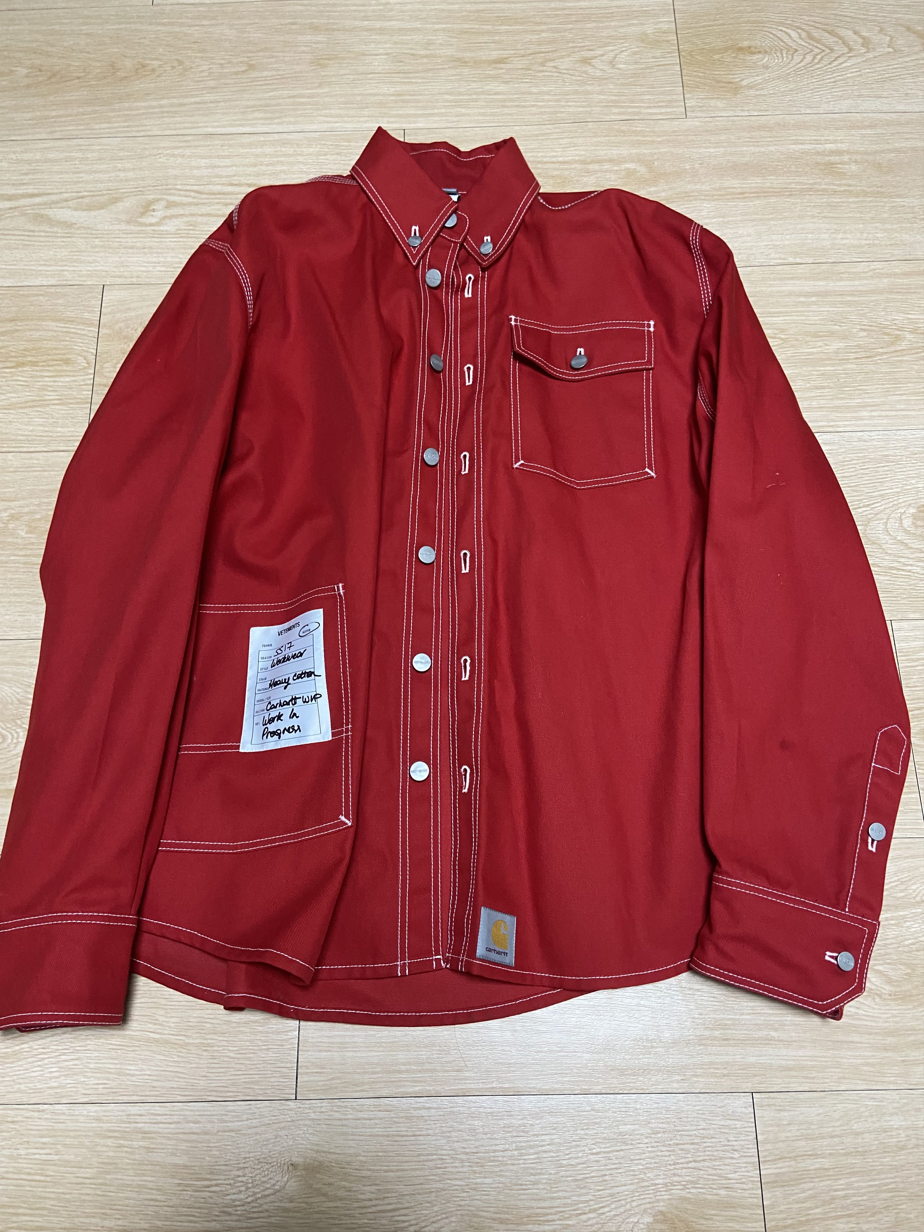 Carhartt × Vetements XS Vetements Carhartt oversized work jacket red Size US XS / EU 42 / 0 - 1 Thumbnail