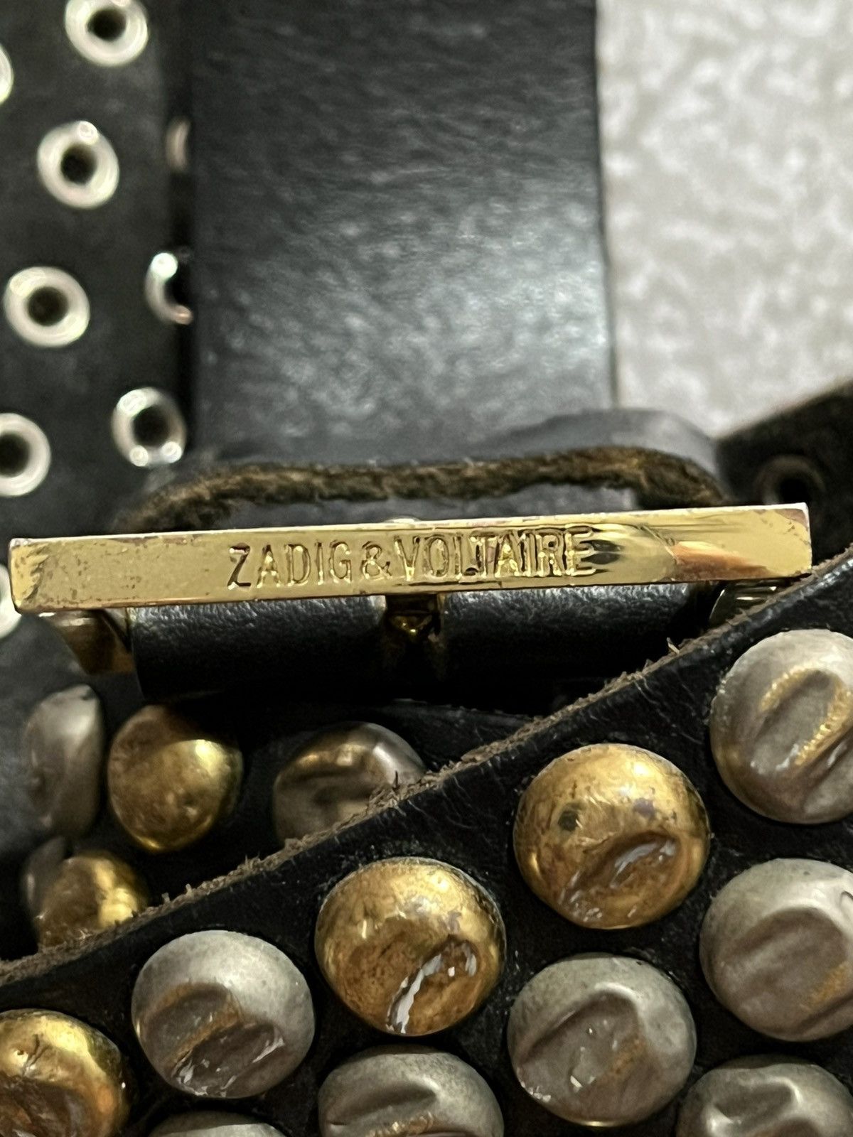 Zadig & Voltaire Vintage Zadig & Voltaire Leather Belt Punk Style ZV Belt Size ONE SIZE - 6 Thumbnail