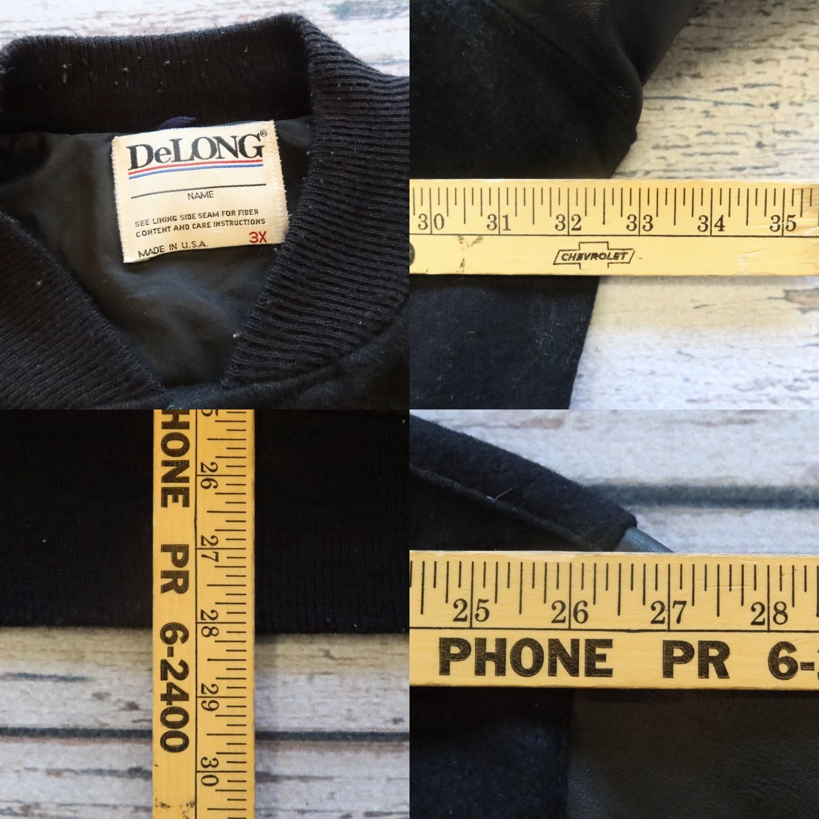 Vintage VINTAGE DeLong Pan-Africanism Peace Varsity Bomber Jacket Men's 3XL Black Leather Jacket Size US XXL / EU 58 / 5 - 8 Thumbnail