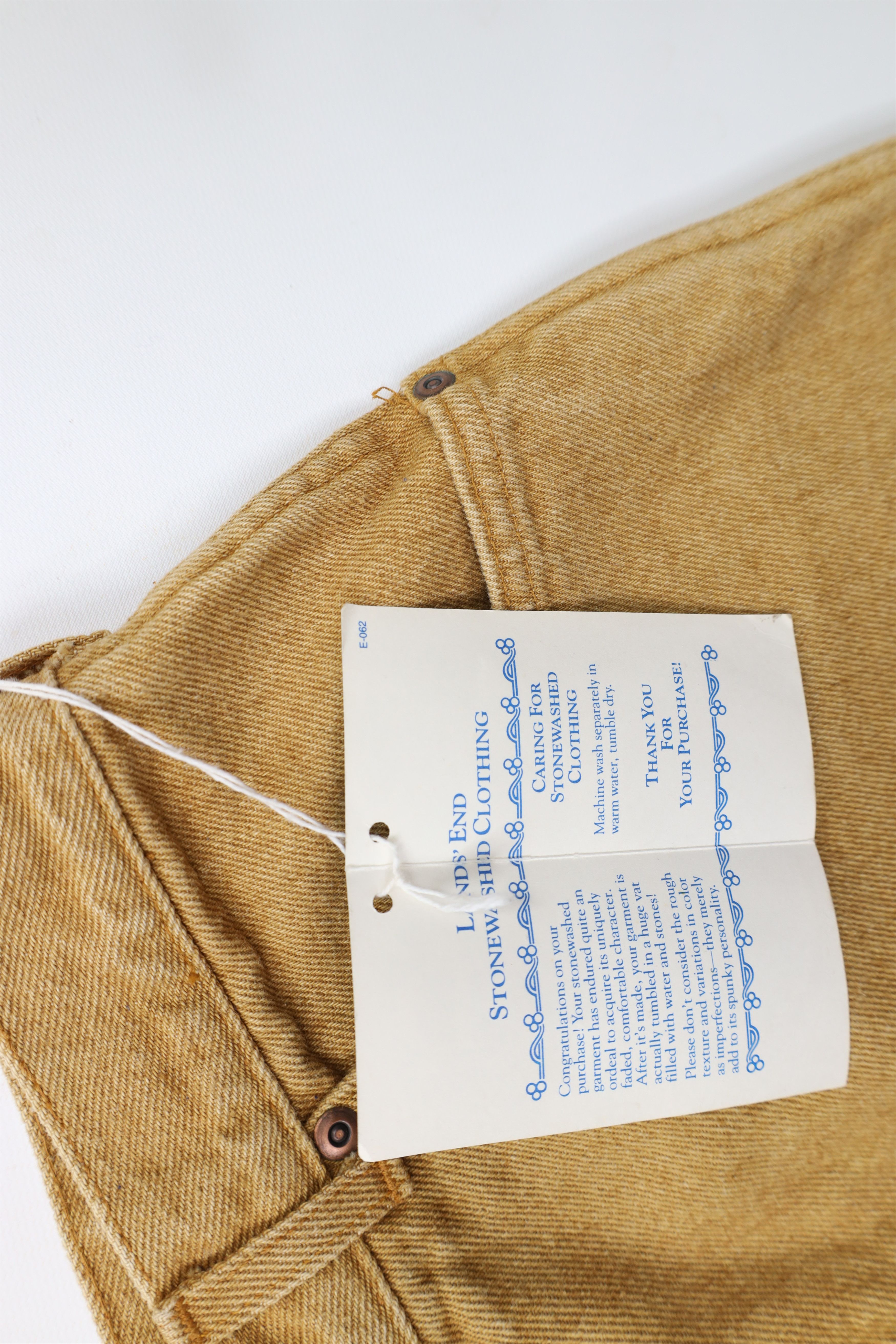 Lands' End × Vintage Deadstock Vintage 90s Lands End High Waist Denim Jeans USA Size 38" / US 16 / IT 52 - 5 Thumbnail