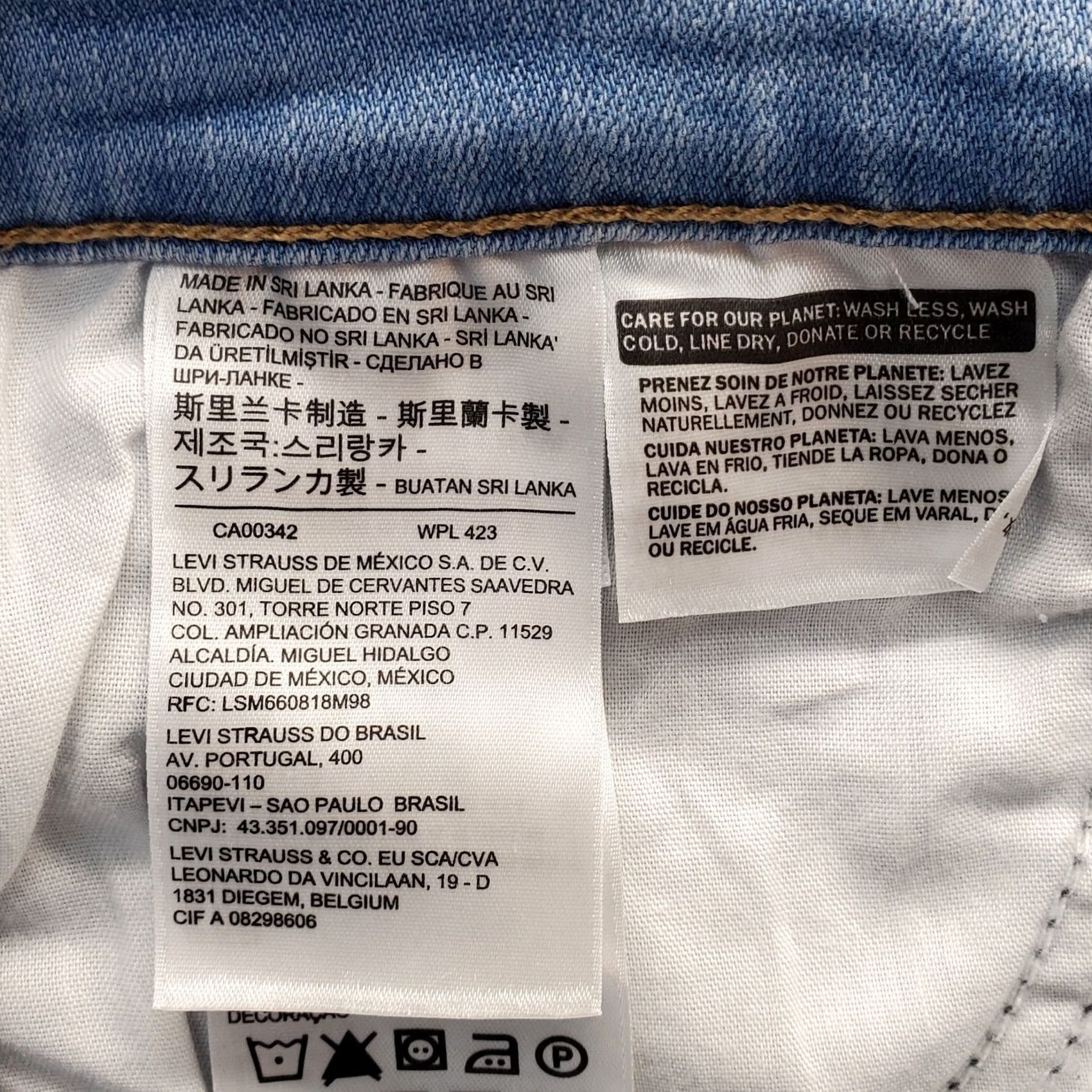 Levi's Levi's Womens 32 Blue Denim High-Rise Cut-Off Light Wash Jean Shorts Size 24" / US 00 / IT 34 - 7 Thumbnail