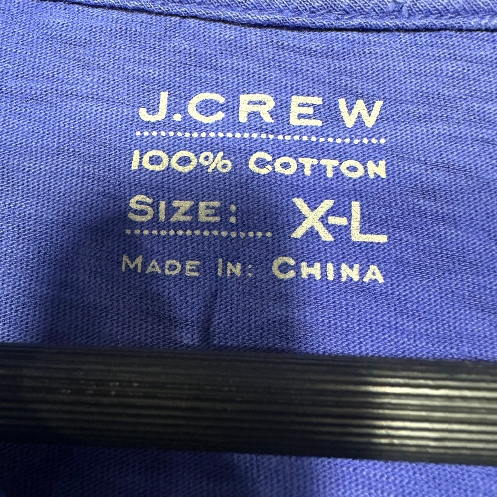 J.Crew J.CREW Polo Shirt Mens XL Purple Cotton Short Sleeve Split Hem Size US XL / EU 56 / 4 - 4 Thumbnail