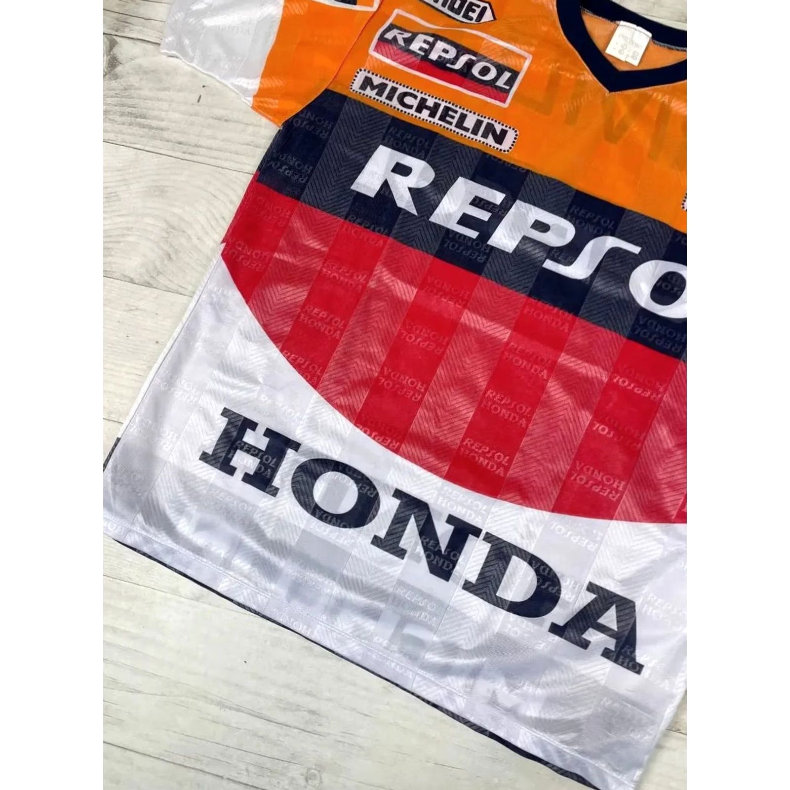 Honda VINTAGE Honda T-Shirt Orange L Men 90s Repsol Alex Criville MotoGP Bike Size US L / EU 52-54 / 3 - 3 Thumbnail