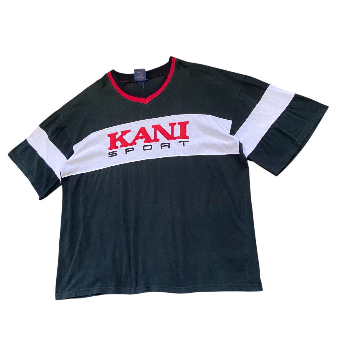 Karl Kani Karl Kani Sport V-Neck T-Shirt Vintage 90s Hip-Hop Jersey Size US XL / EU 56 / 4 - 3 Thumbnail