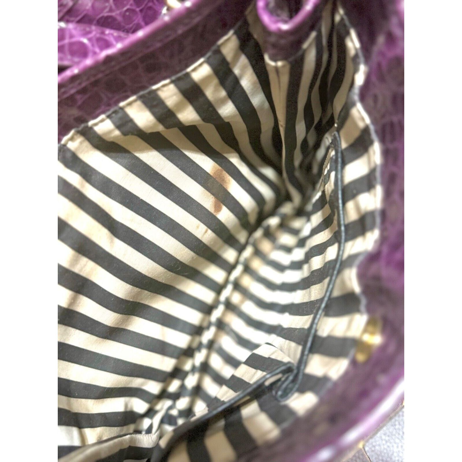Other Gianni Bini Large Purple Leather Bag Size ONE SIZE - 9 Thumbnail