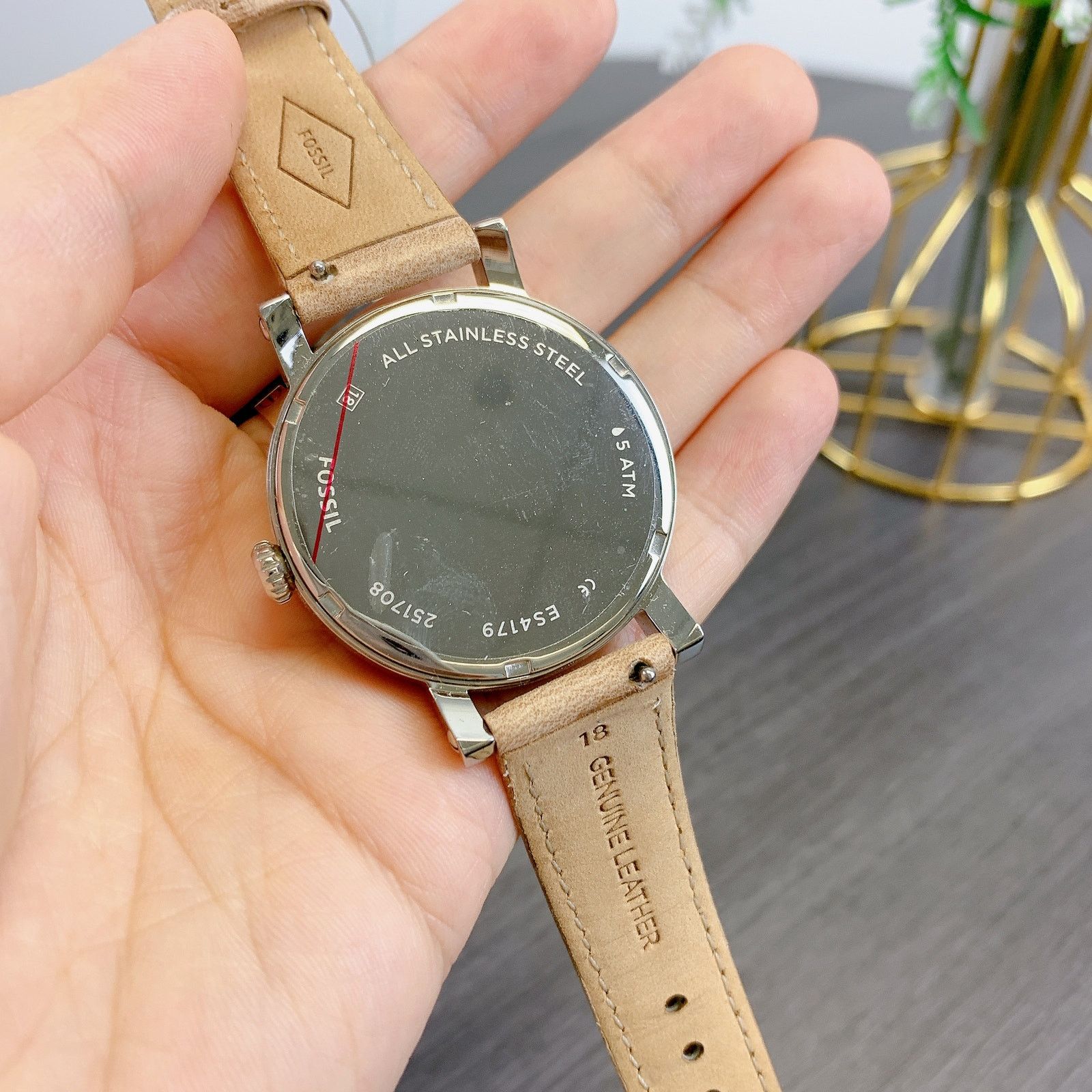 Fossil Fossil ES4179 Sport Three Hand Sand Leather Watch 38mm Size ONE SIZE - 5 Thumbnail