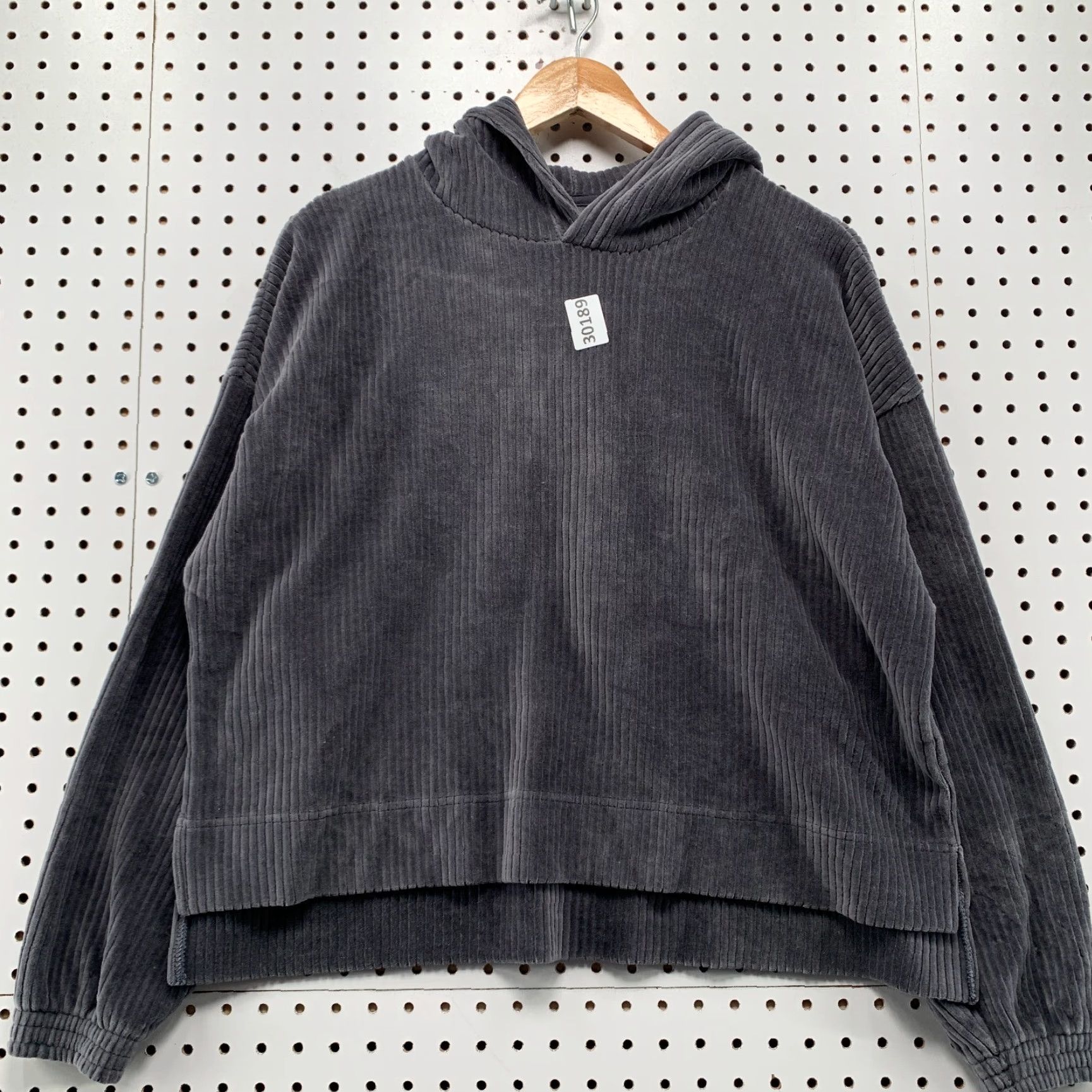 Vintage Aerie Corduroy Hoodie Sweatshirt Gray Womens Small Long Sleeve Pullover 24x22 Size S / US 4 / IT 40 - 6 Thumbnail