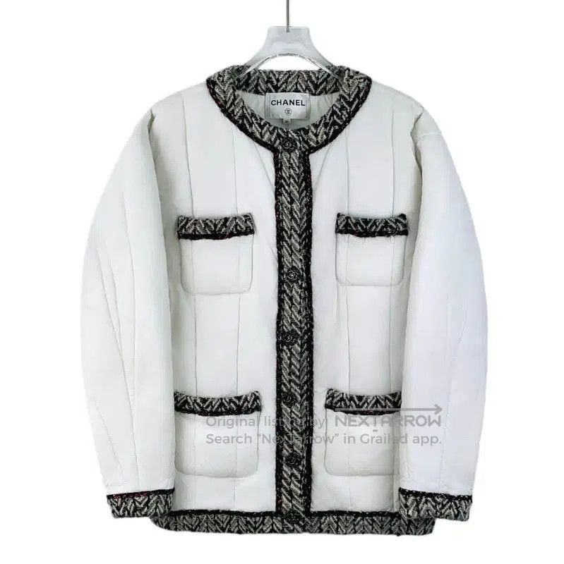Chanel Chanel White Quilted Nylon Women's Jacket . Size M / US 6-8 / IT 42-44 - 1 Thumbnail