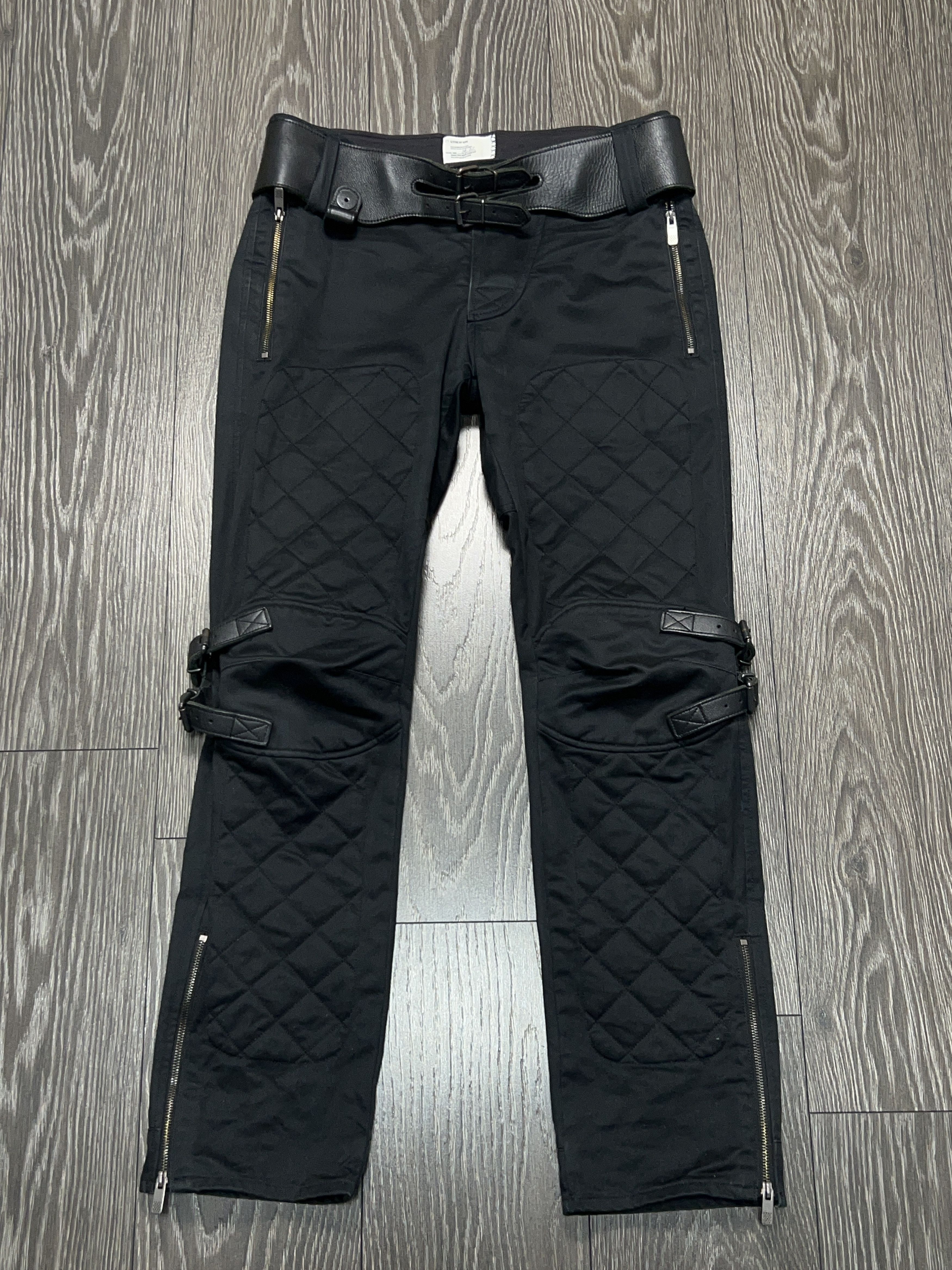 G-Star RARE NY RAW Special Edition Quilted Pants Biker Moto Style Size US 32 / EU 48 - 2 Thumbnail