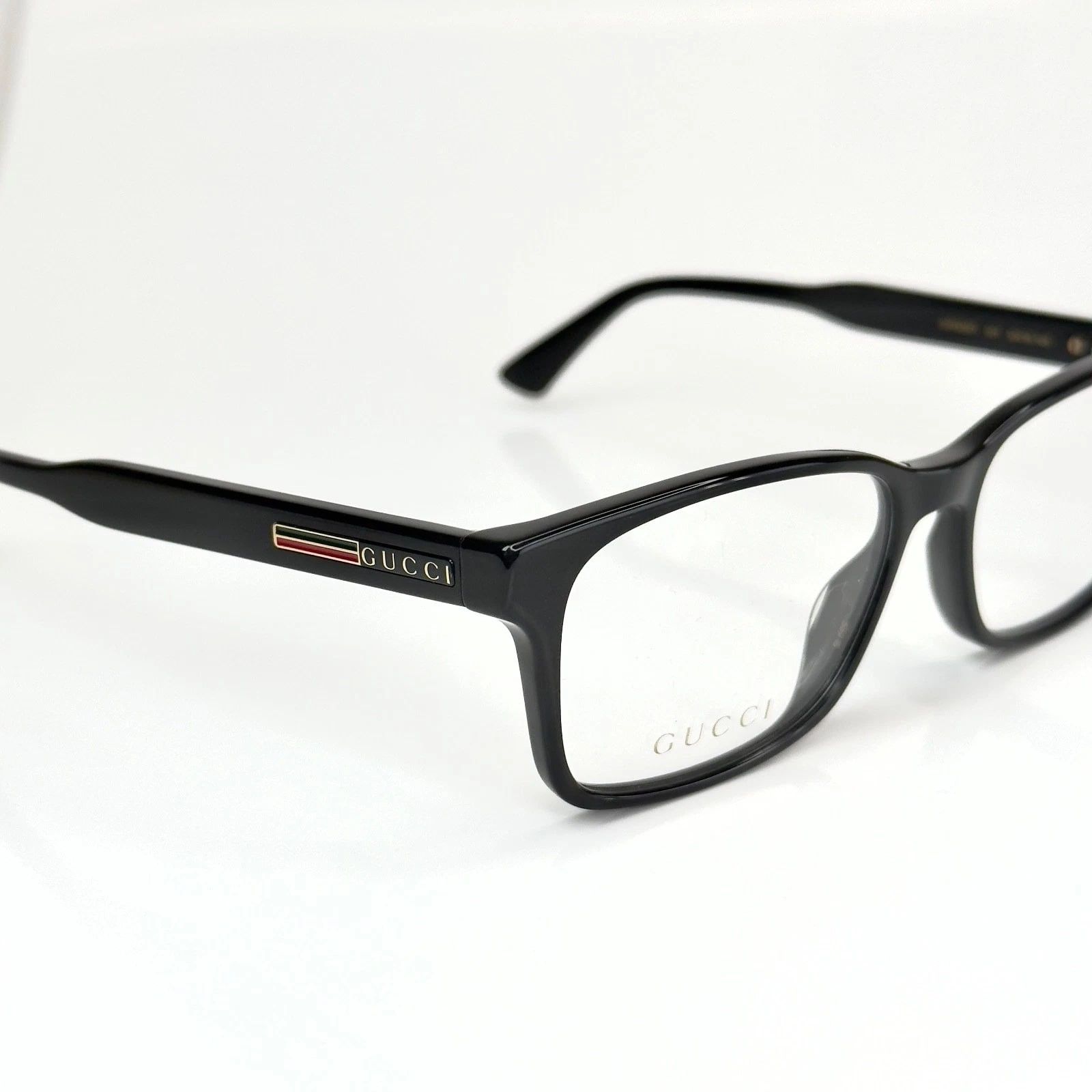Gucci GUCCI GG0826O 0826 Black Rectangular Eyeglasses 001 Frame Size ONE SIZE - 4 Thumbnail