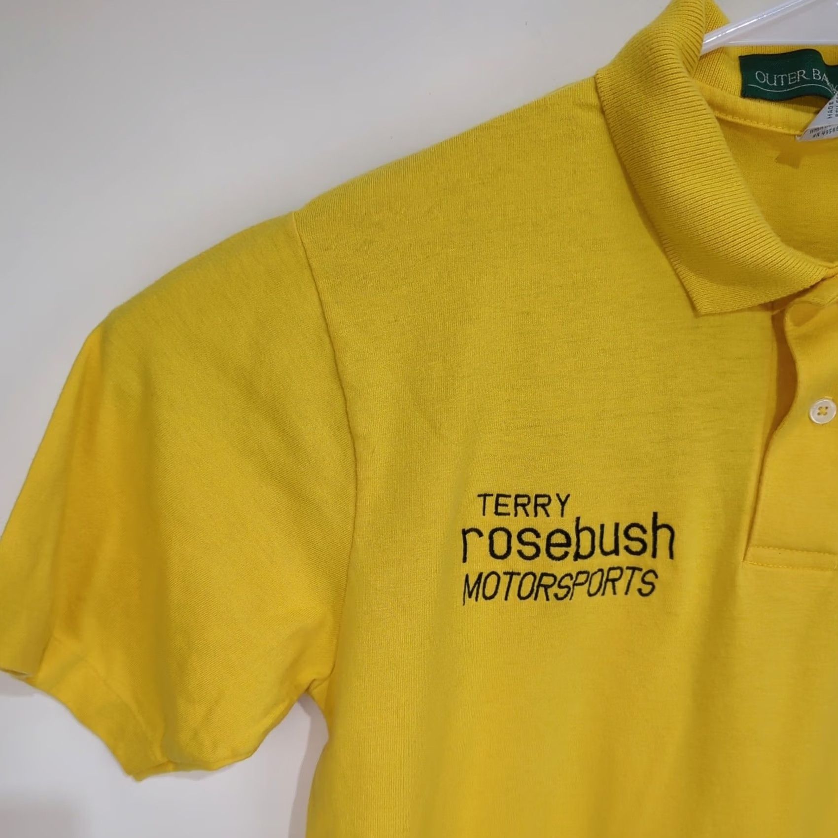 Vintage VINTAGE Outer Banks Polo Shirt Men L Yellow 90s Racing Embroidered Logo Solid Short Sleeve Size US L / EU 52-54 / 3 - 3 Thumbnail