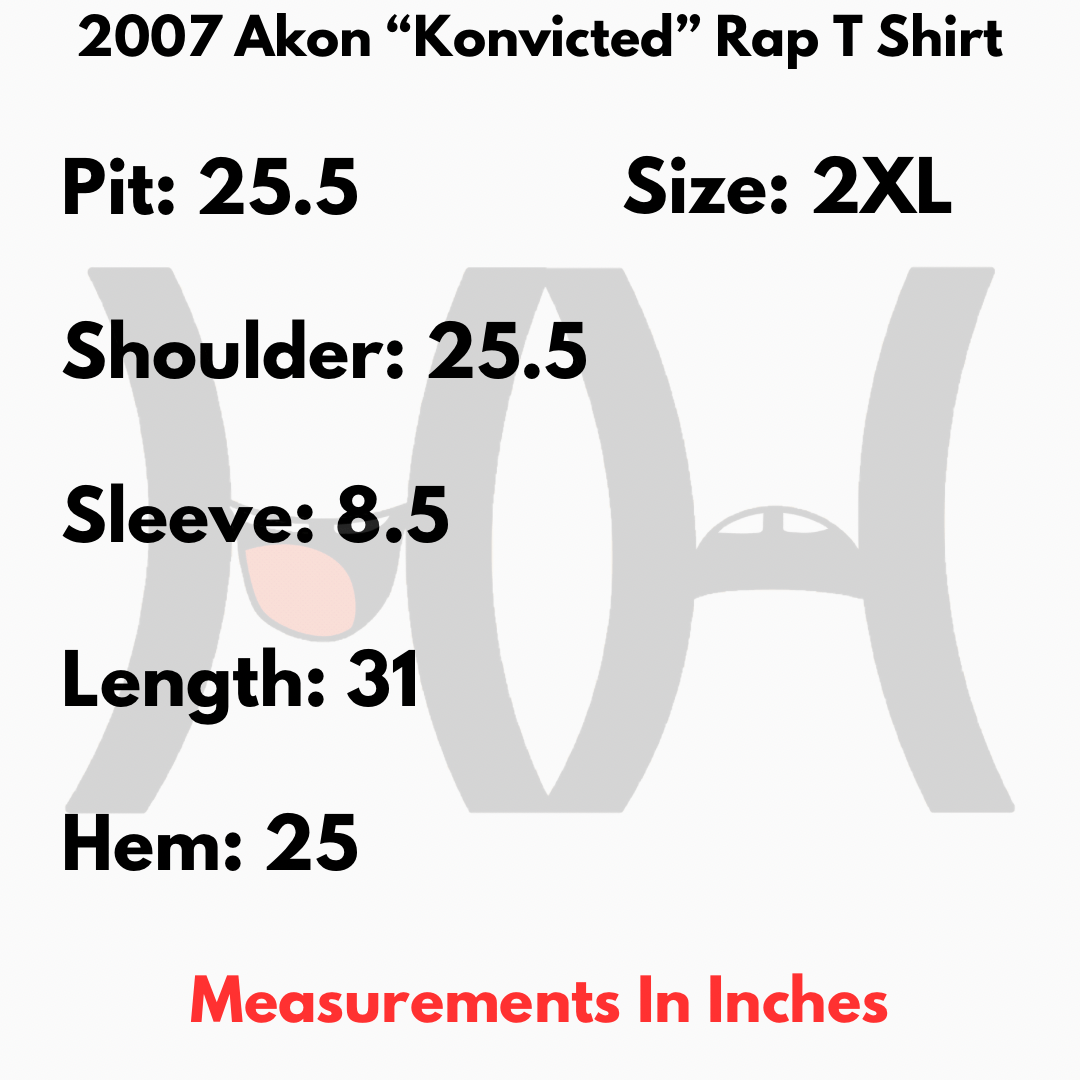 Alstyle × Rap Tees 2007 Akon “Konvicted” Rap T Shirt Size US M / EU 48-50 / 2 - 6 Thumbnail