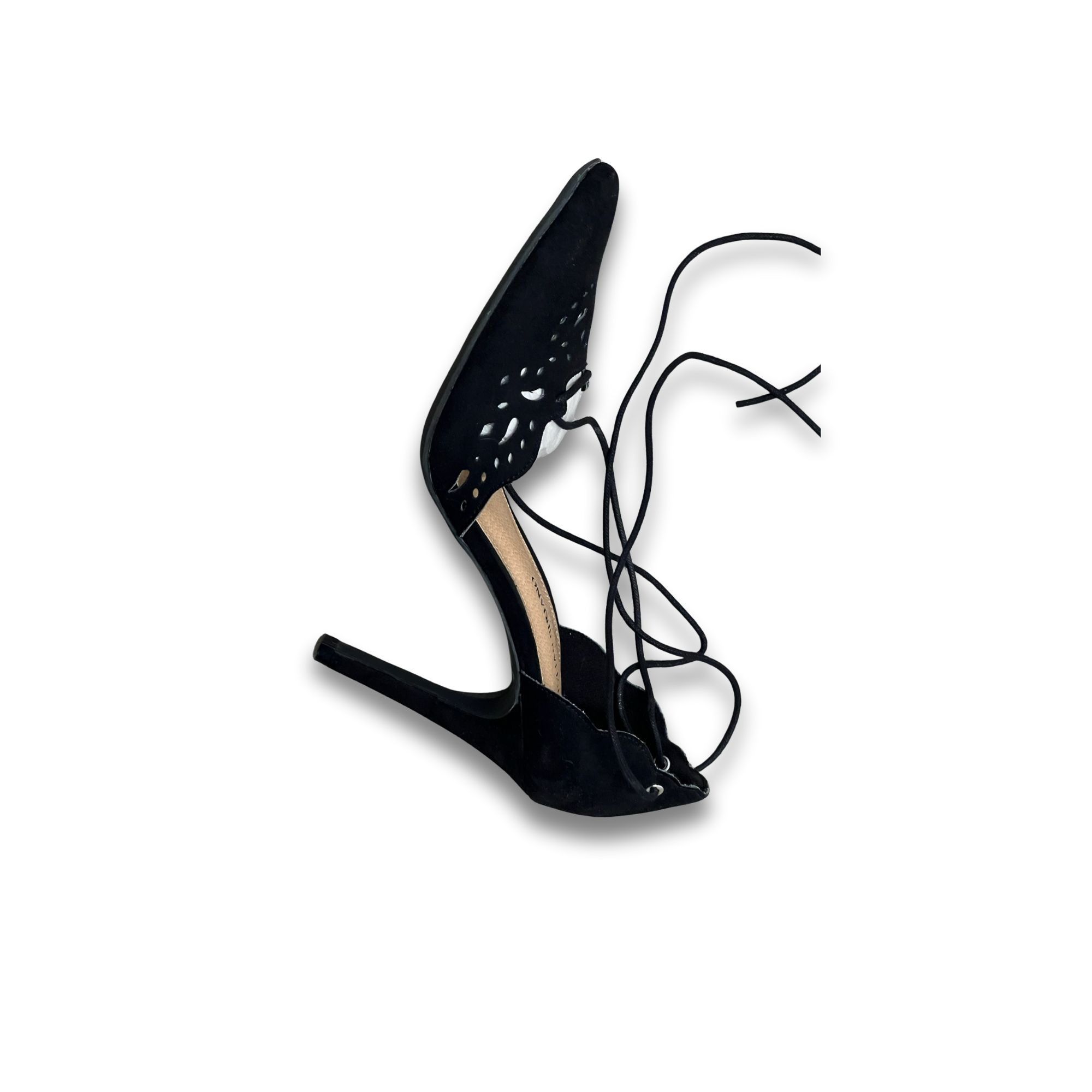 Christian Siriano Christian Siriano Black Josephine Lace-Up Heels Size 8.5 Poi Size US 8.5 / IT 38.5 - 5 Thumbnail