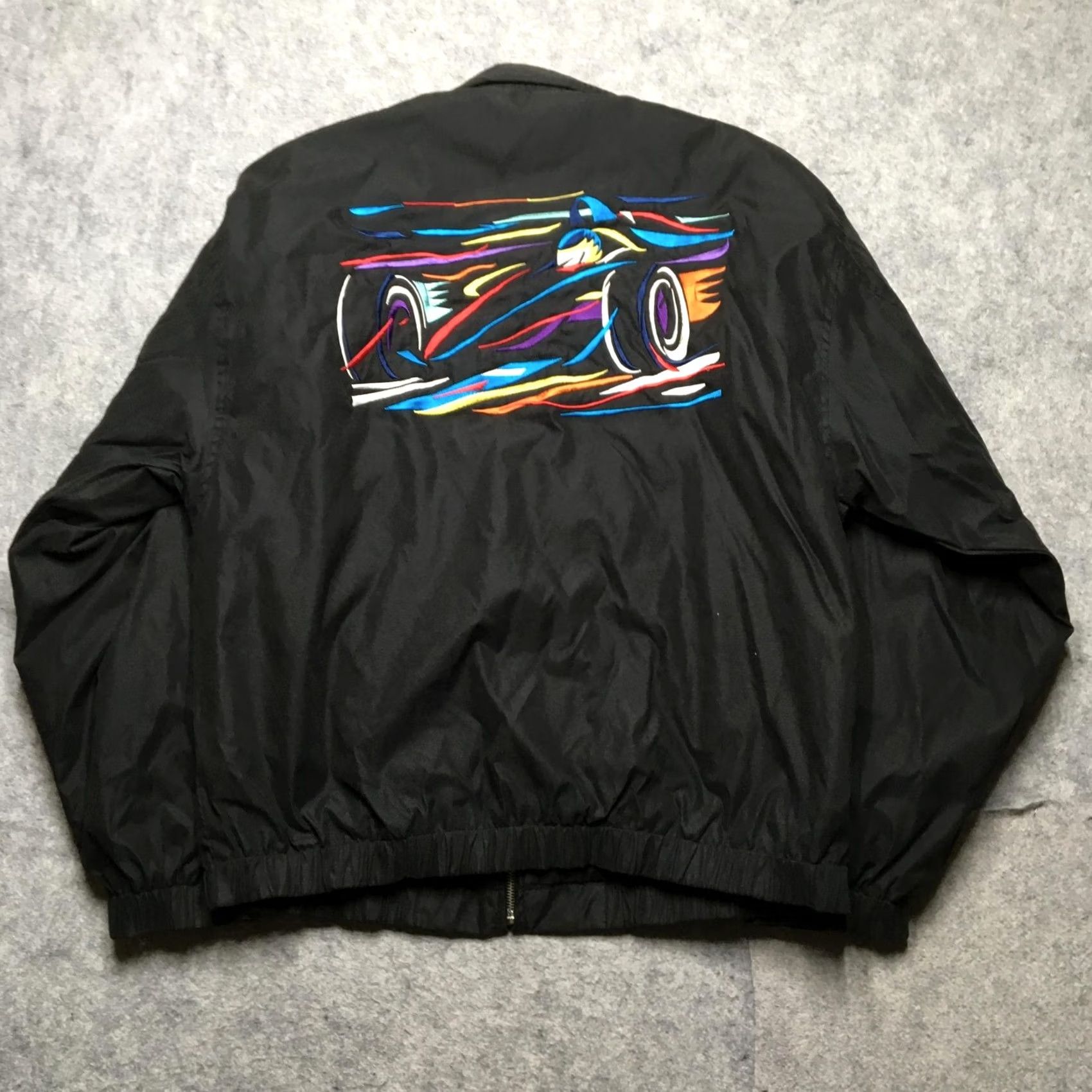 Vintage Vintage Devon & Jones Jacket Mens L Black Bomber Embroidered Race Car 90s Racing Car Embroidery Mens Large Black Contemporary Sportswear Mens Size US L / EU 52-54 / 3 - 2 Thumbnail