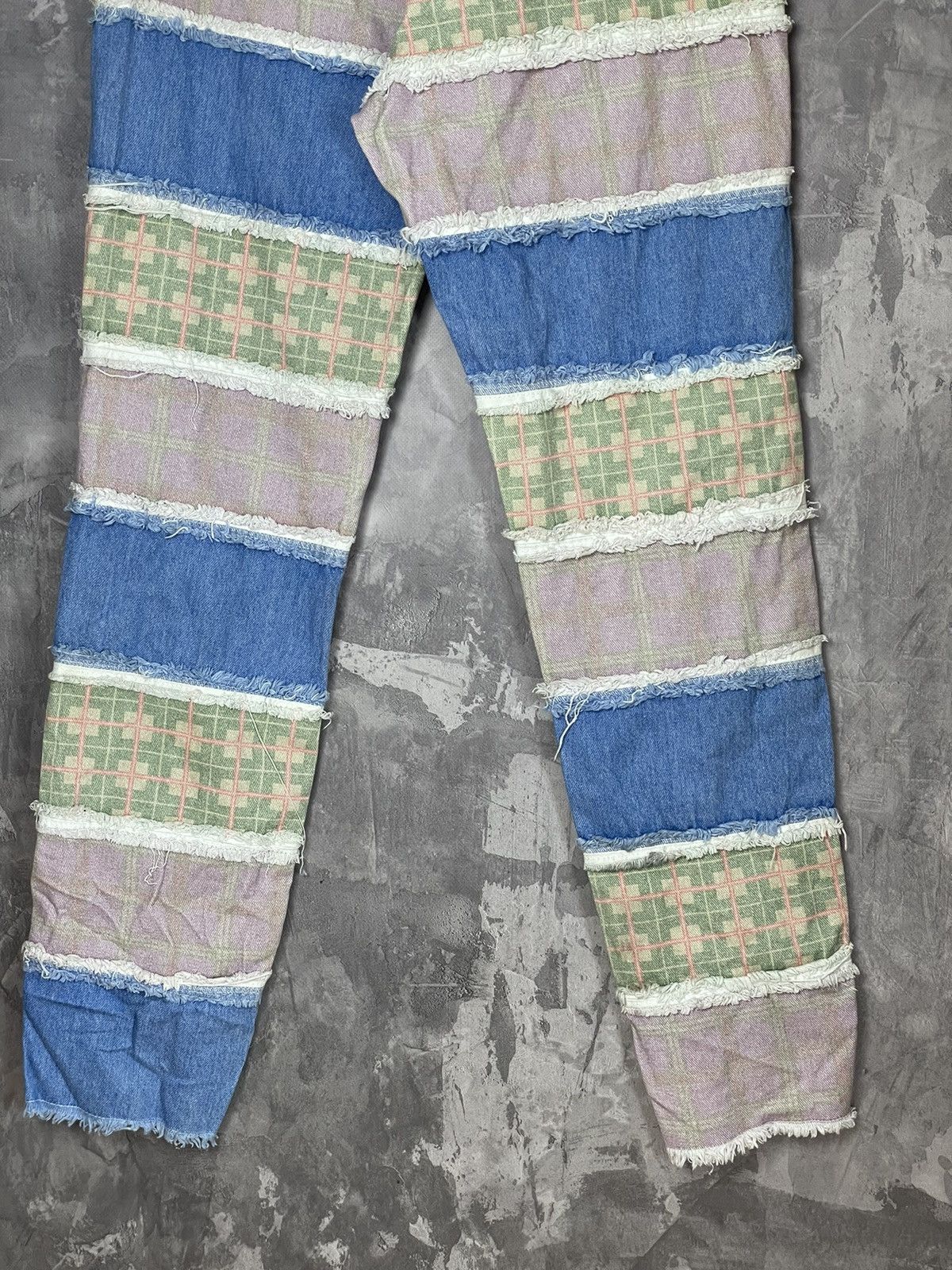 Japanese Brand Ragged Denim Y2K Distressed Style Knitted Denim Jeans Size 32" / US 10 / IT 46 - 10 Thumbnail