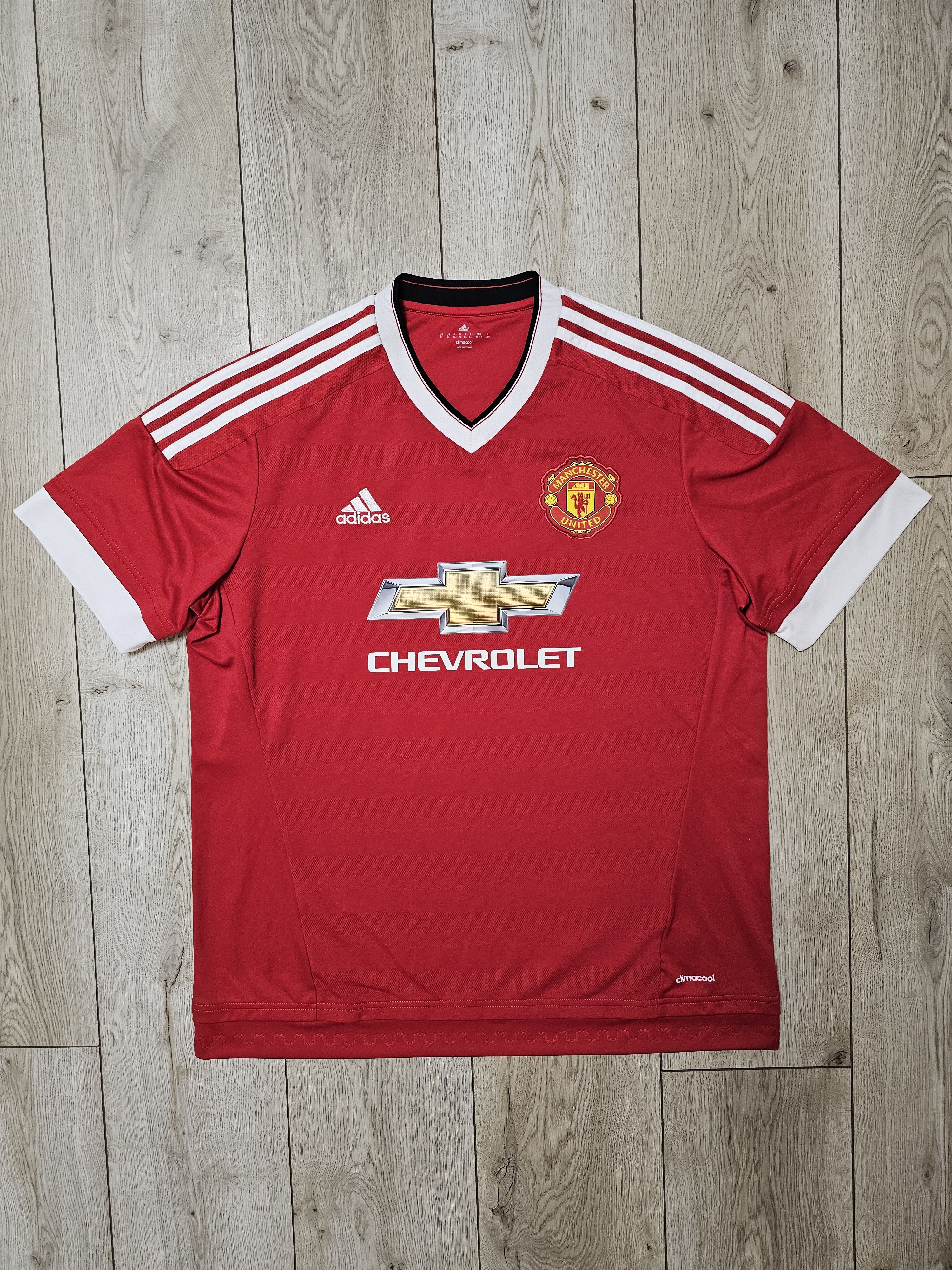 Adidas MANCHESTER UNITED 2015 2016 HOME FOOTBALL SOCCER JERSEY Size US XL / EU 56 / 4 - 1 Thumbnail