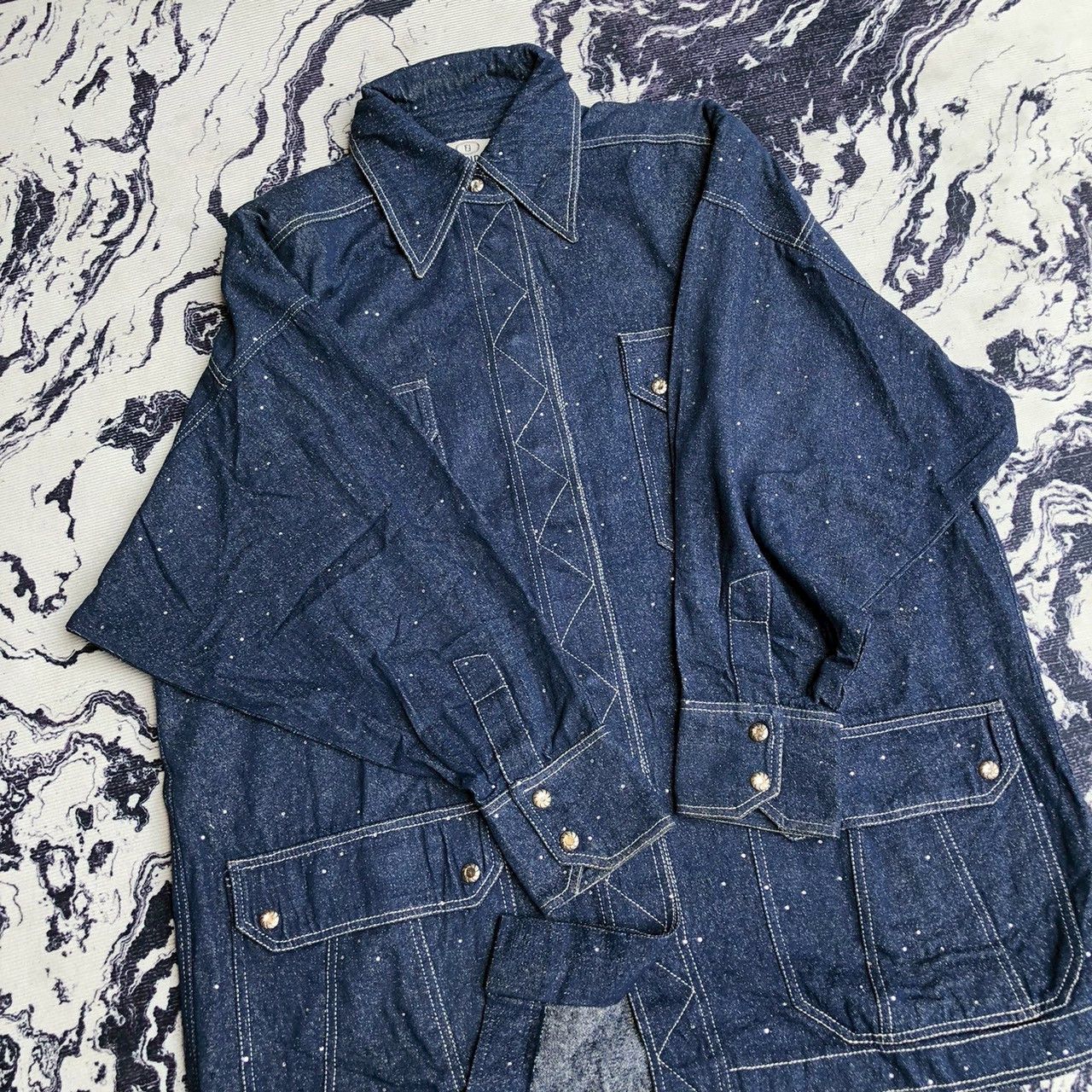 Fendi Fendi Speckled Glitter Denim Overshirts Size US M / EU 48-50 / 2 - 5 Thumbnail