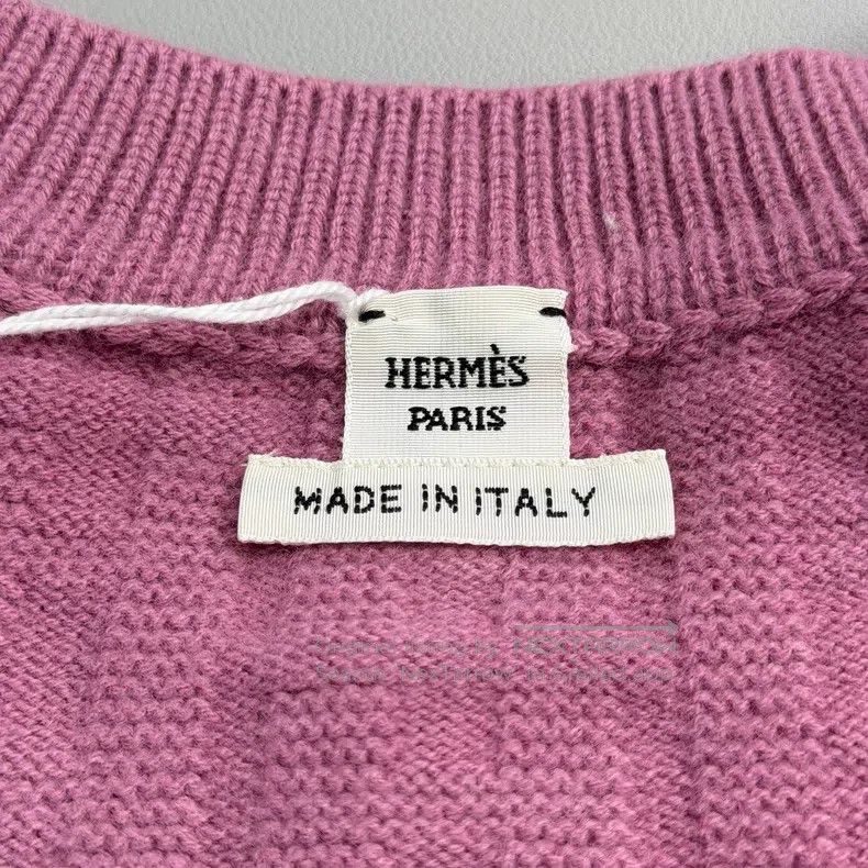 Hermes Hermes Pink Purple Full H Wool Sweater Size S / US 4 / IT 40 - 5 Thumbnail