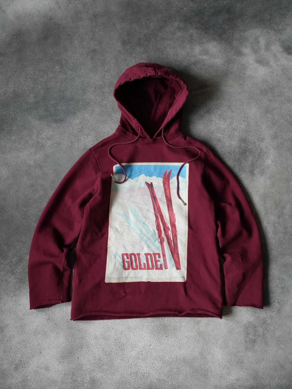 Golden Goose Golden Goose Distressed "Ski Print" Crew Oversized Hoodie Size S / US 4 / IT 40 - 2 Thumbnail