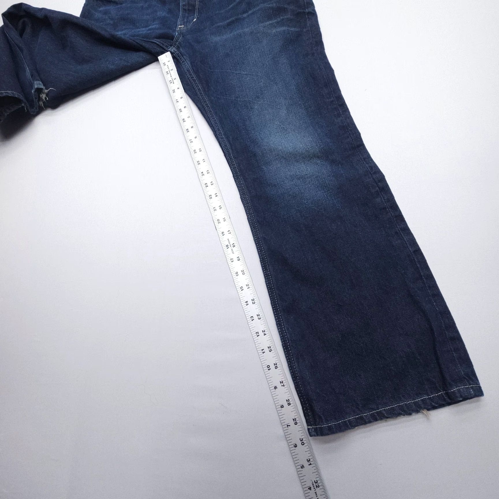 Denime Helix Slim Boot Jeans Mens 36 x 30 Dark Wash Denim 100% Cotton Western Workwear Jeans Slim Bootcut Pocket Design Mens Blue Regular 30 Inseam 5-Pocket Size US 36 / EU 52 - 6 Thumbnail