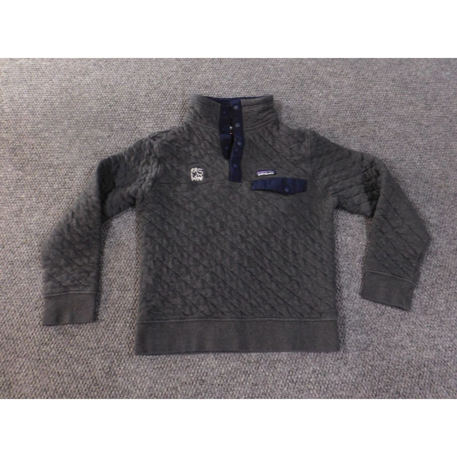 Patagonia Patagonia Sweater Women Small Gray Pullover Mock Neck Fleece Pockets Logo Stretch Outdoor Size S / US 4 / IT 40 - 2 Thumbnail