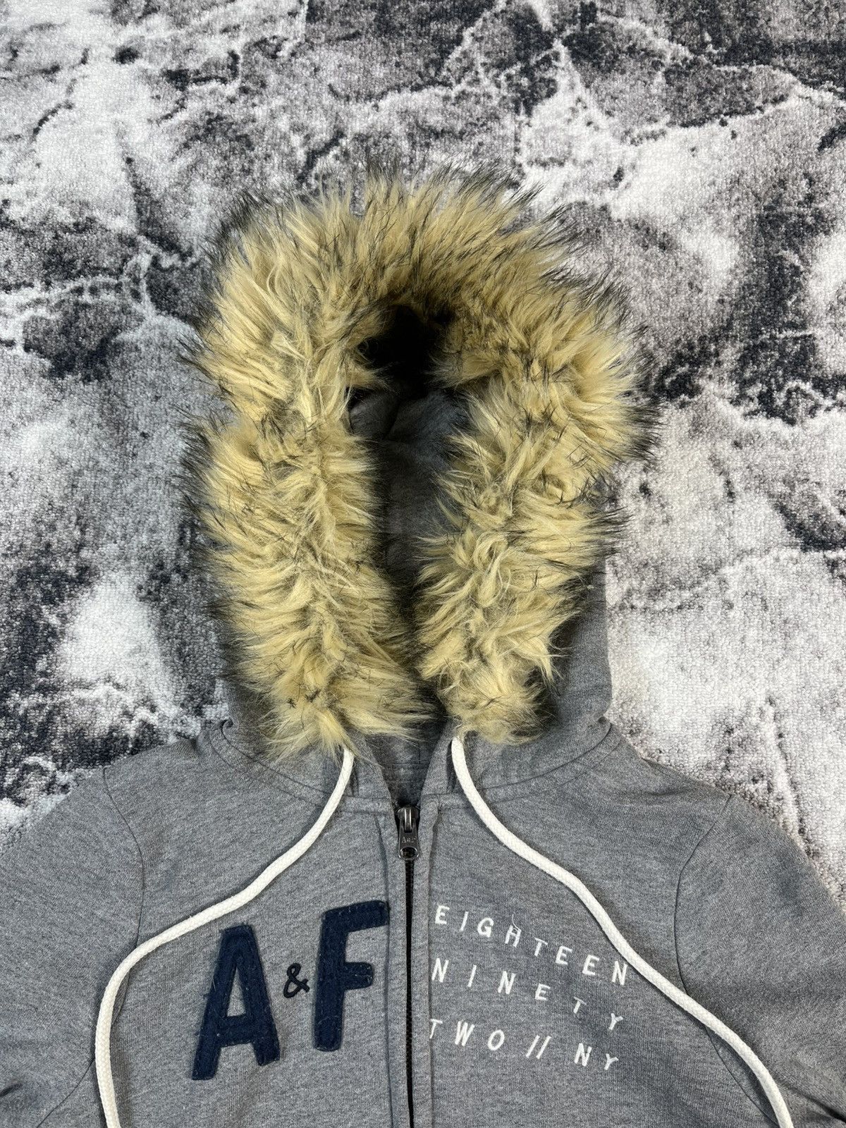 Abercrombie & Fitch Vintage Abercrombie Fitch Fur Zip Hoodie LGB Style Y2K Size S / US 4 / IT 40 - 5 Thumbnail