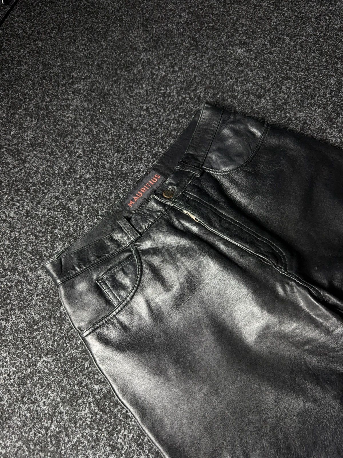 Leather Y2K Vintage Leather Pants Opium Style Alt Biker USA Rare Size US 28 / EU 44 - 8 Thumbnail