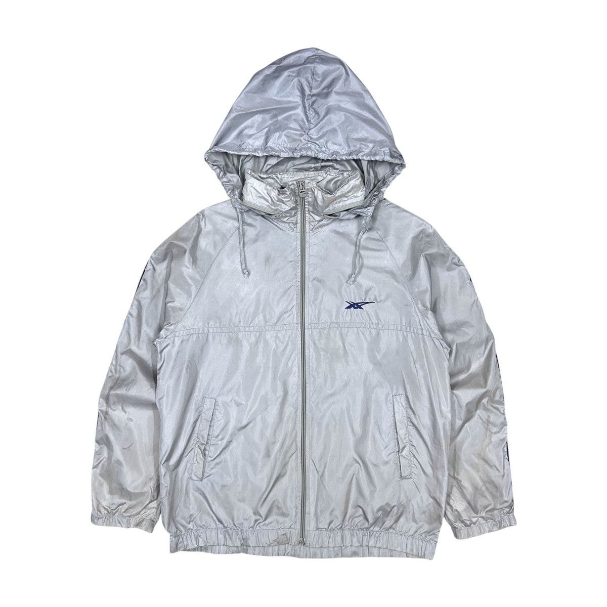 Asics Vintage 90s Asics Hooded Windbreaker Jacket Size US M / EU 48-50 / 2 - 1 Thumbnail