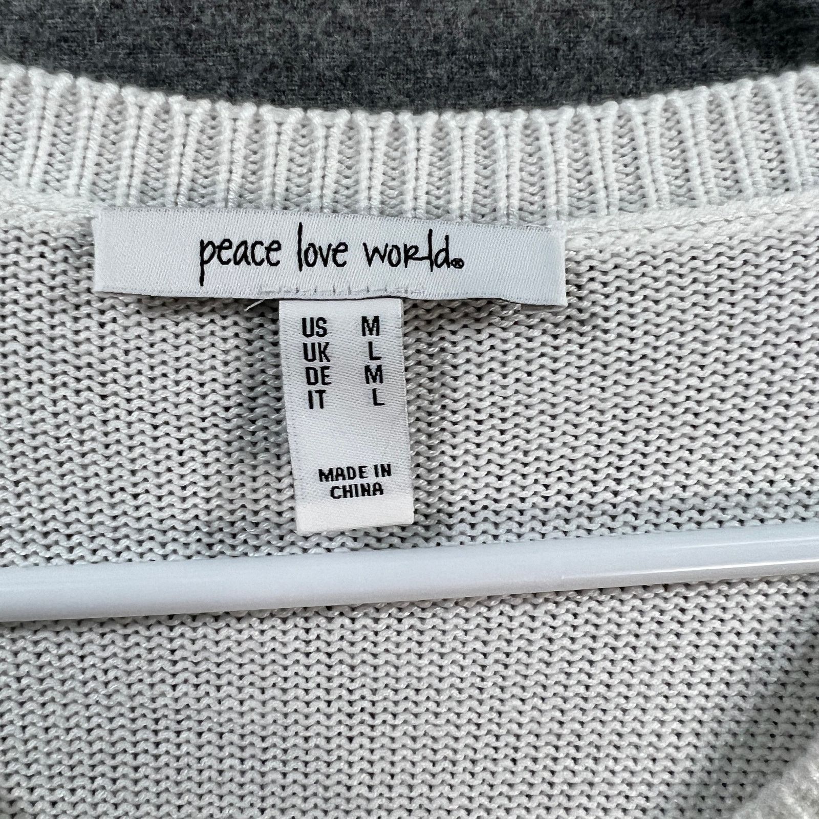 Other Peace Love World Dip Due Embroidered Affirmation Size M / US 6-8 / IT 42-44 - 4 Thumbnail