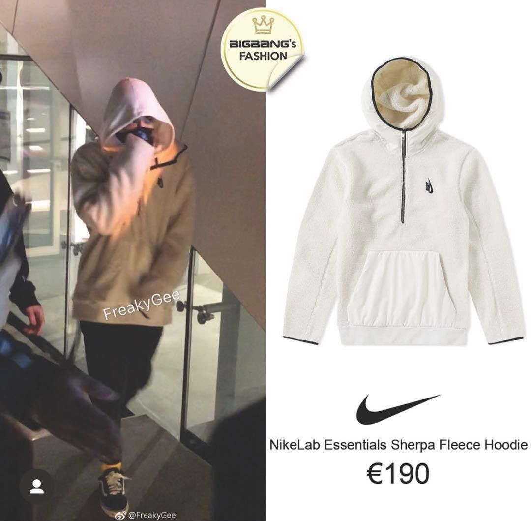 Nike Nike NikeLab Essentials Sherpa Hoodie in a Sail/Black Size US L / EU 52-54 / 3 - 3 Thumbnail