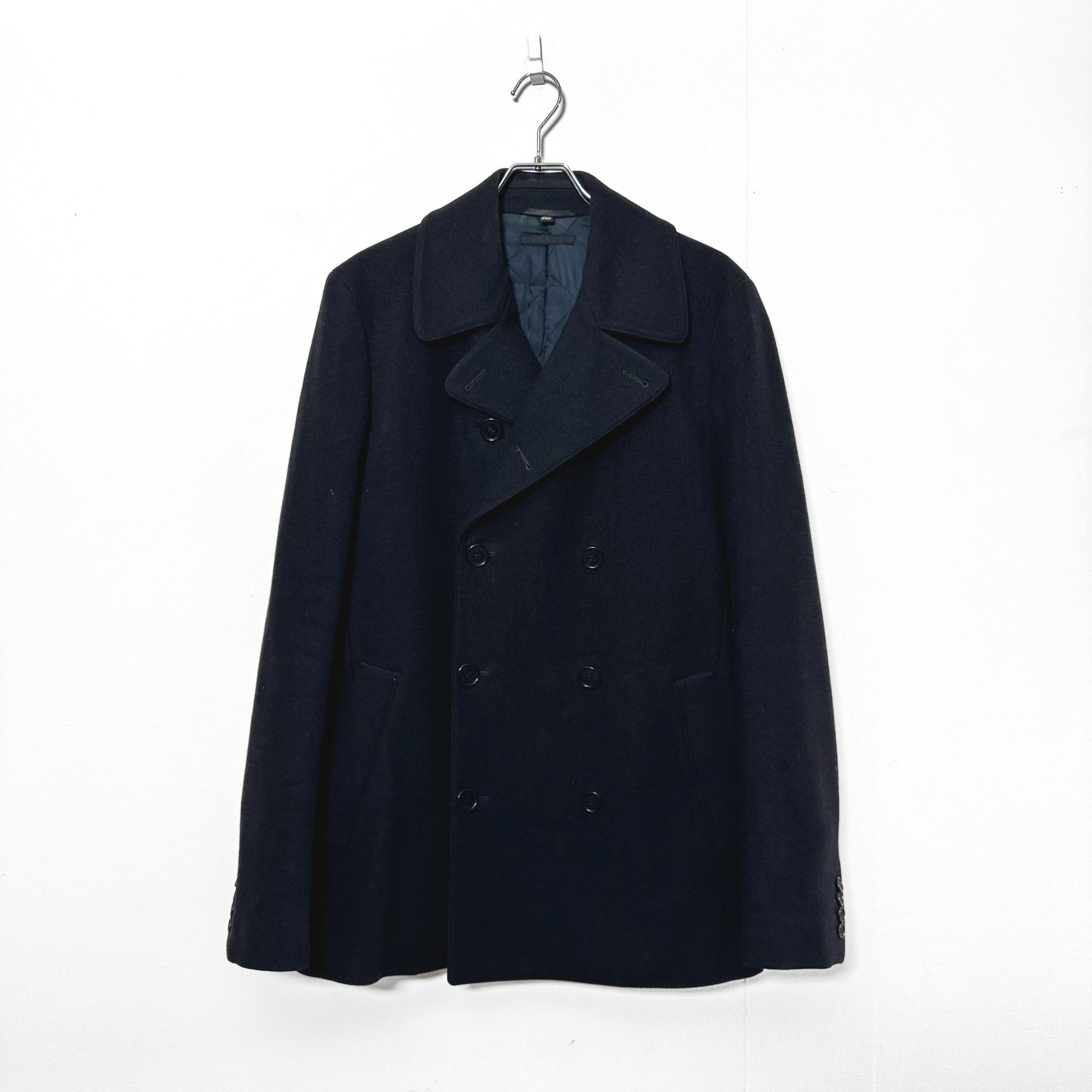 Helmut Lang HELUT LANG PEA COAT 48 BLACK Size US M / EU 48-50 / 2 - 1 Thumbnail