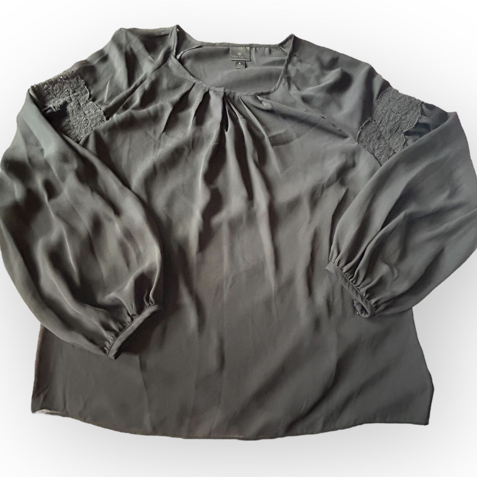 Worthington Women’s Black Worthington Blouse | Size Large Size L / US 10 / IT 46 - 2 Thumbnail