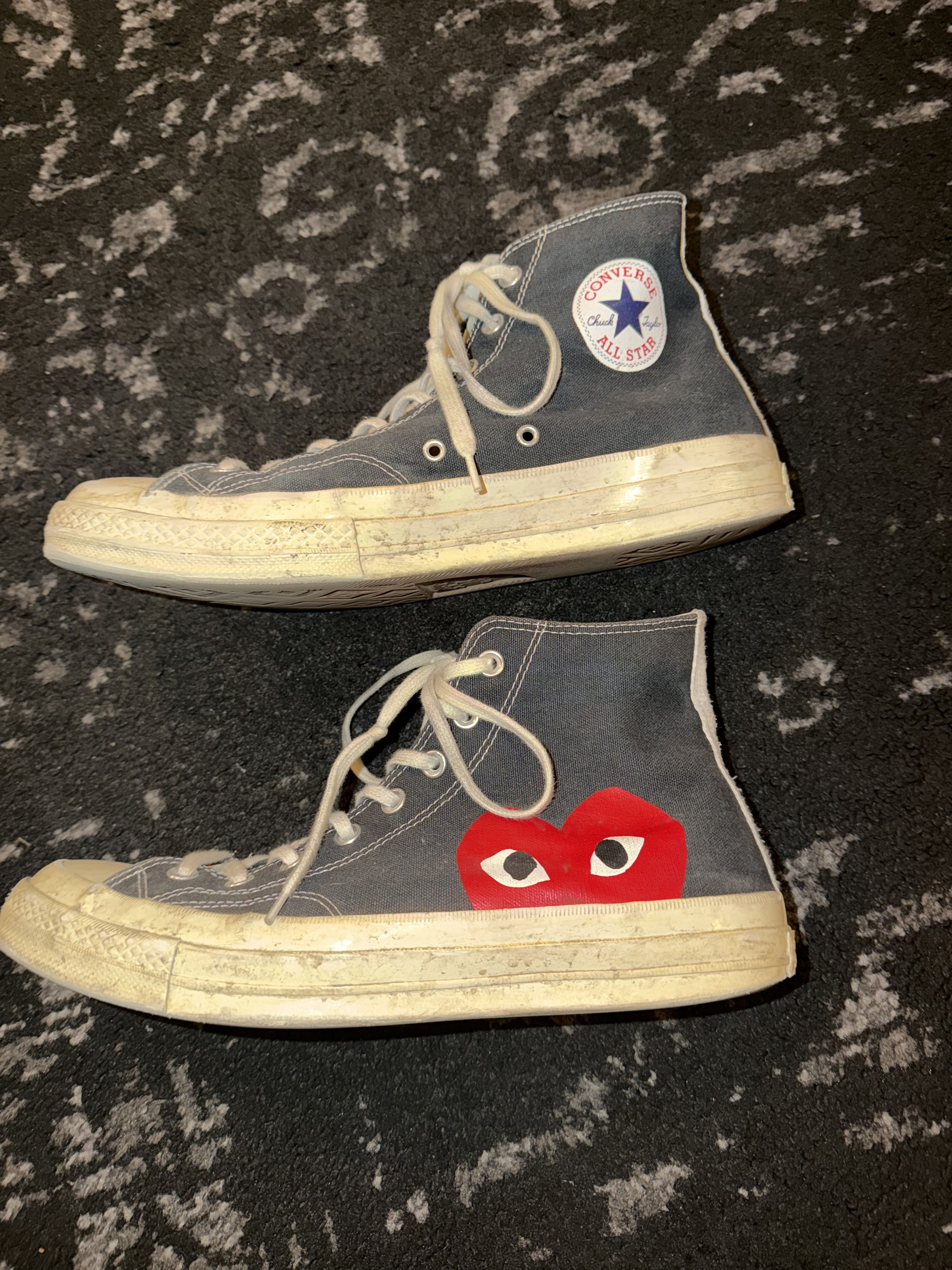 Comme des Garcons PLAY × Converse Comme Des Garcons Play x Converse High Top Sneakers Size US 11 / EU 44 - 1 Thumbnail