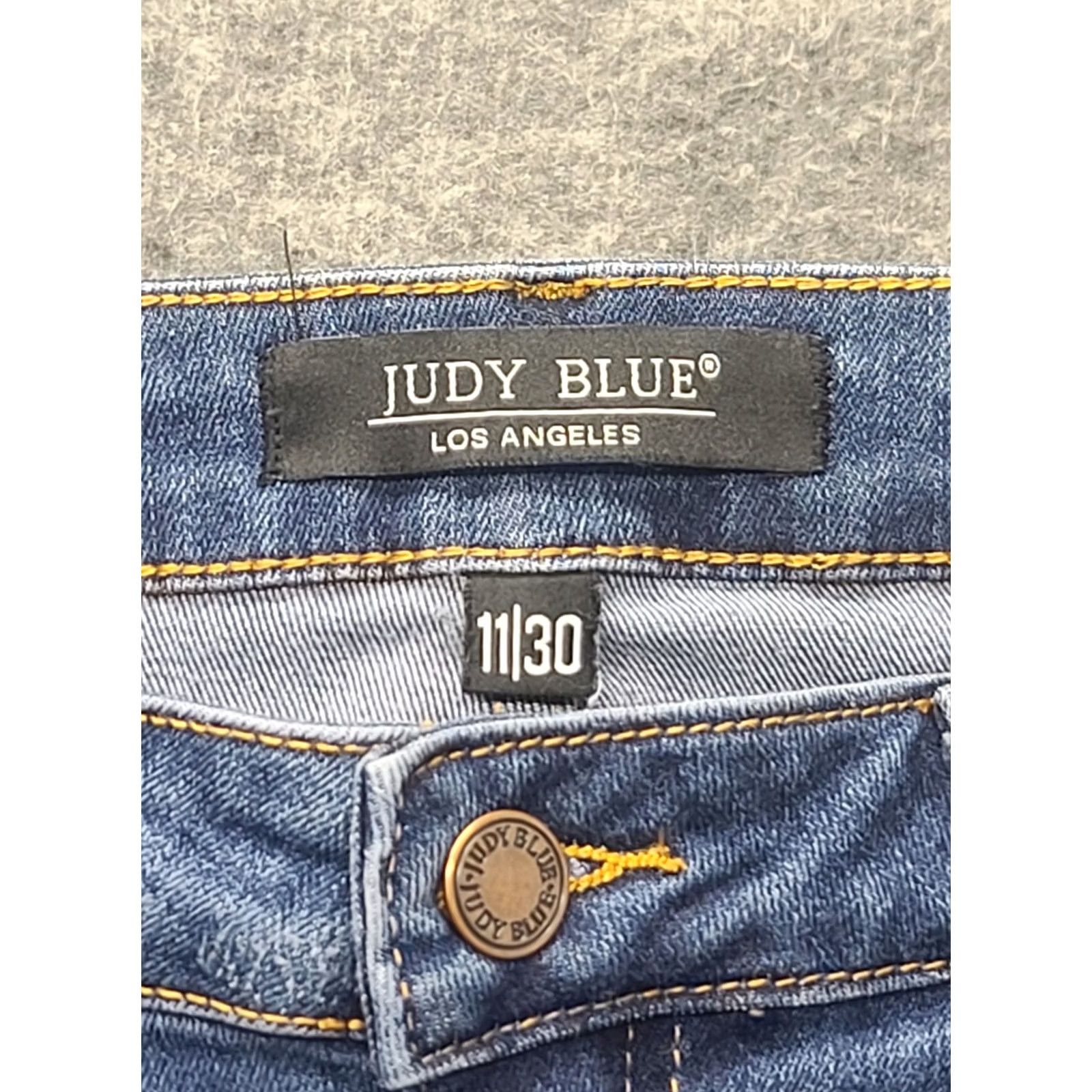 Vintage Judy Blue Jeans Womens 30x30 Regular High Rise Flared Stretch Denim Size 30" / US 8 / IT 44 - 2 Thumbnail