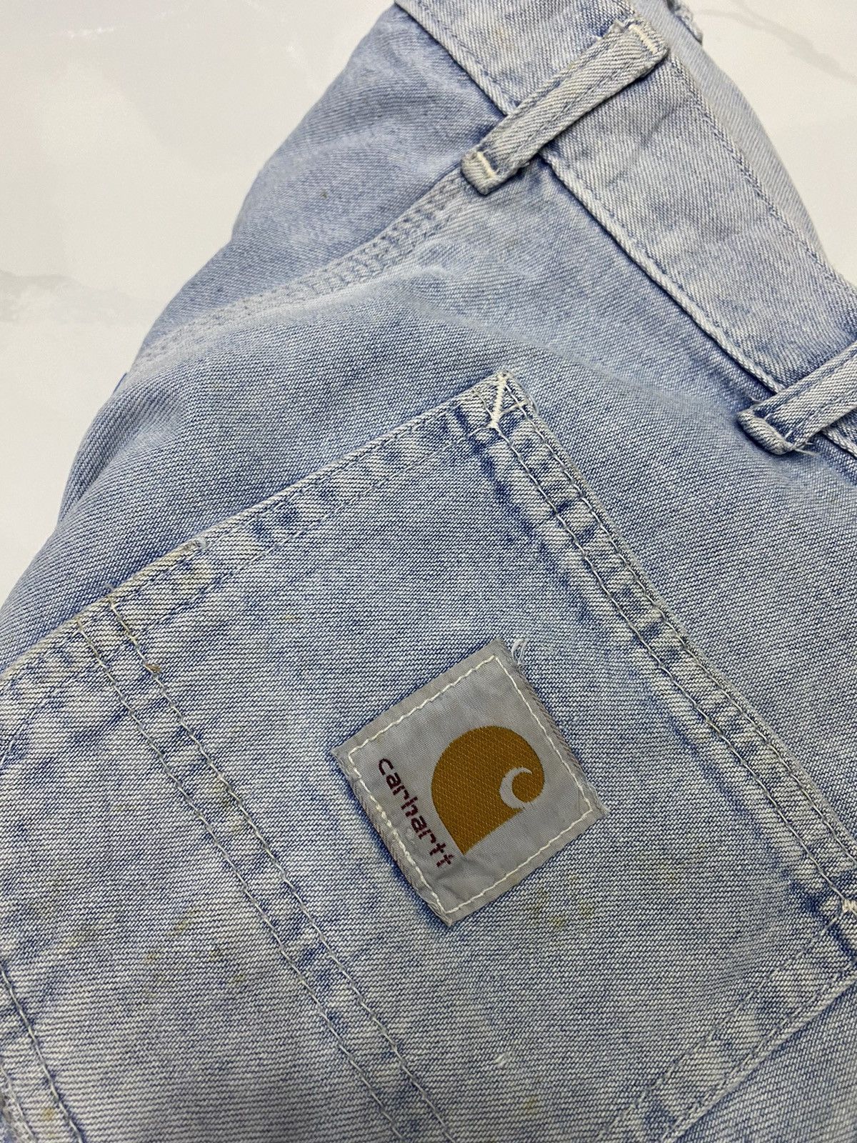 Carhartt STEALS🔥CARHARTT DISTRESS DENIM CARPENTER JEANS Size US 29 - 9 Thumbnail