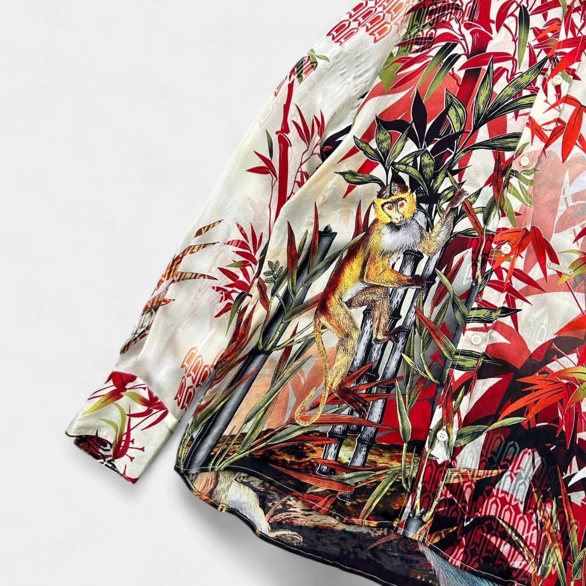 Dsquared2 Dsquared2 SS17 "Chinoiserie" Jungle Print Silk Shirt Size US M / EU 48-50 / 2 - 3 Thumbnail