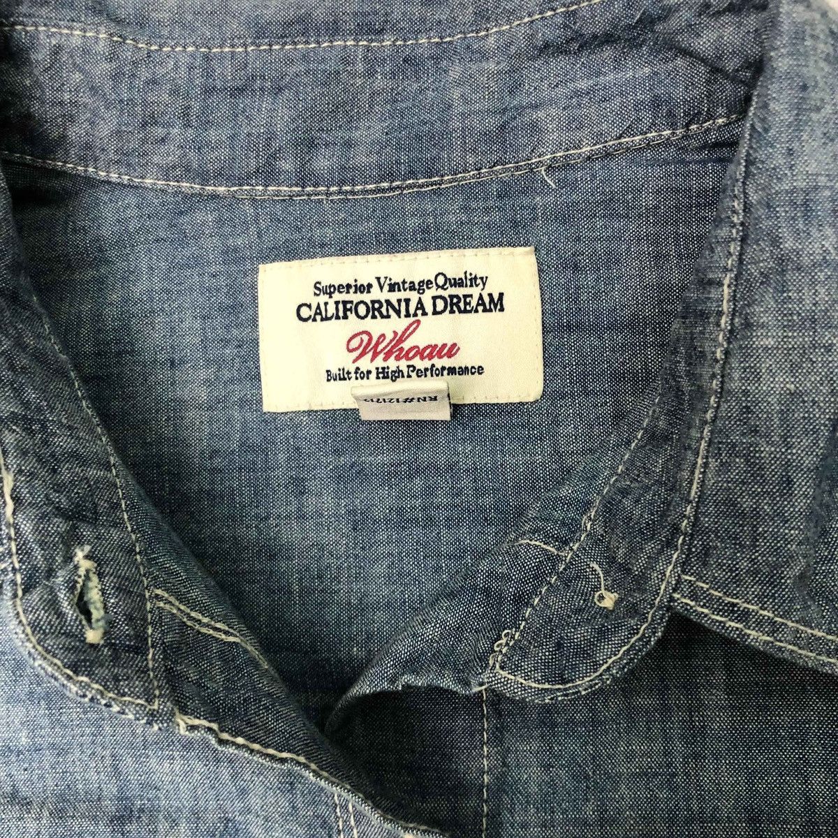 Who A.U. Who A.U Blue Cotton Chambray Twin Pocket Shirt Womens Size S / US 4 / IT 40 - 3 Thumbnail