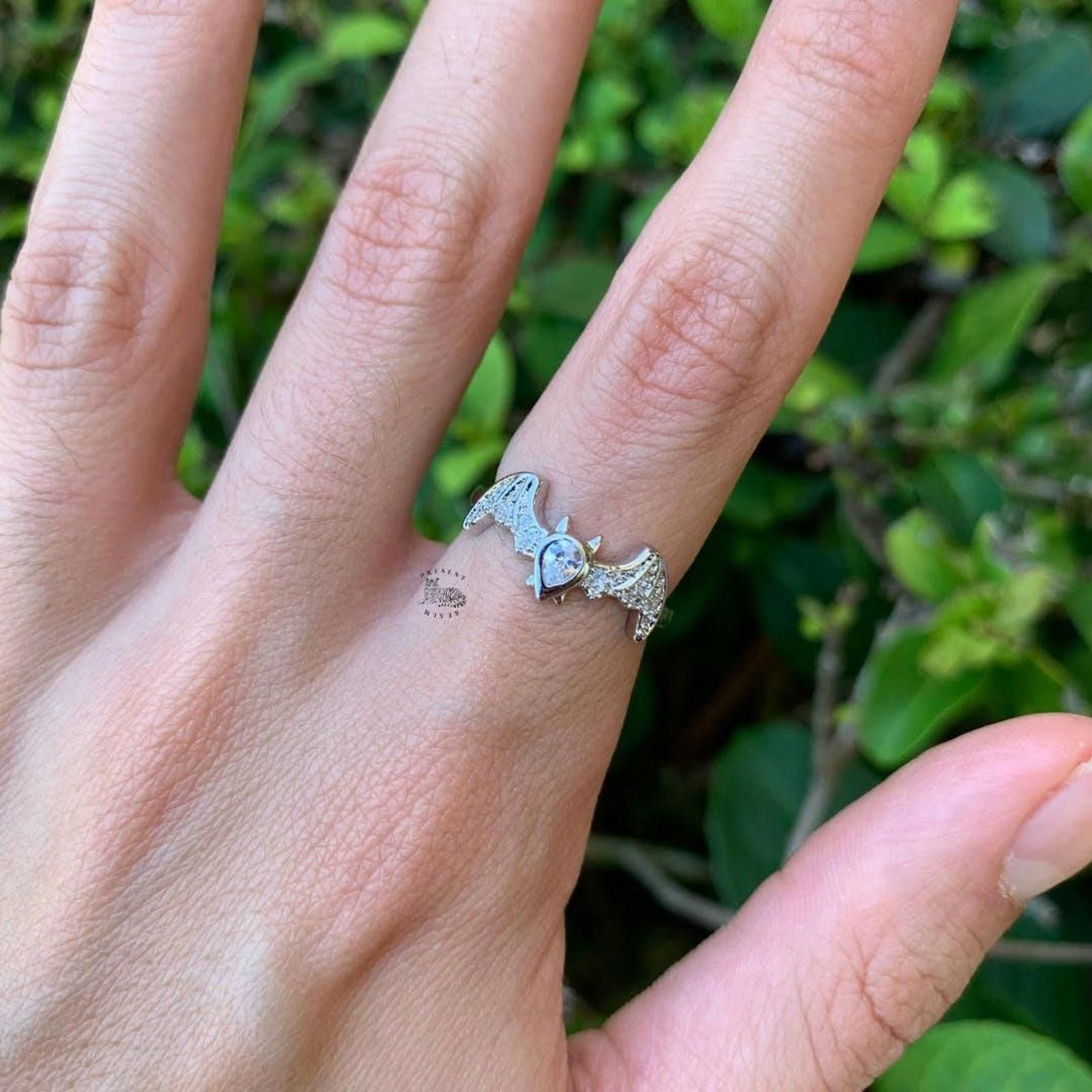 Jewelry Bat Stackable Ring (Available Sizes 7 and 8) Size ONE SIZE - 2 Thumbnail